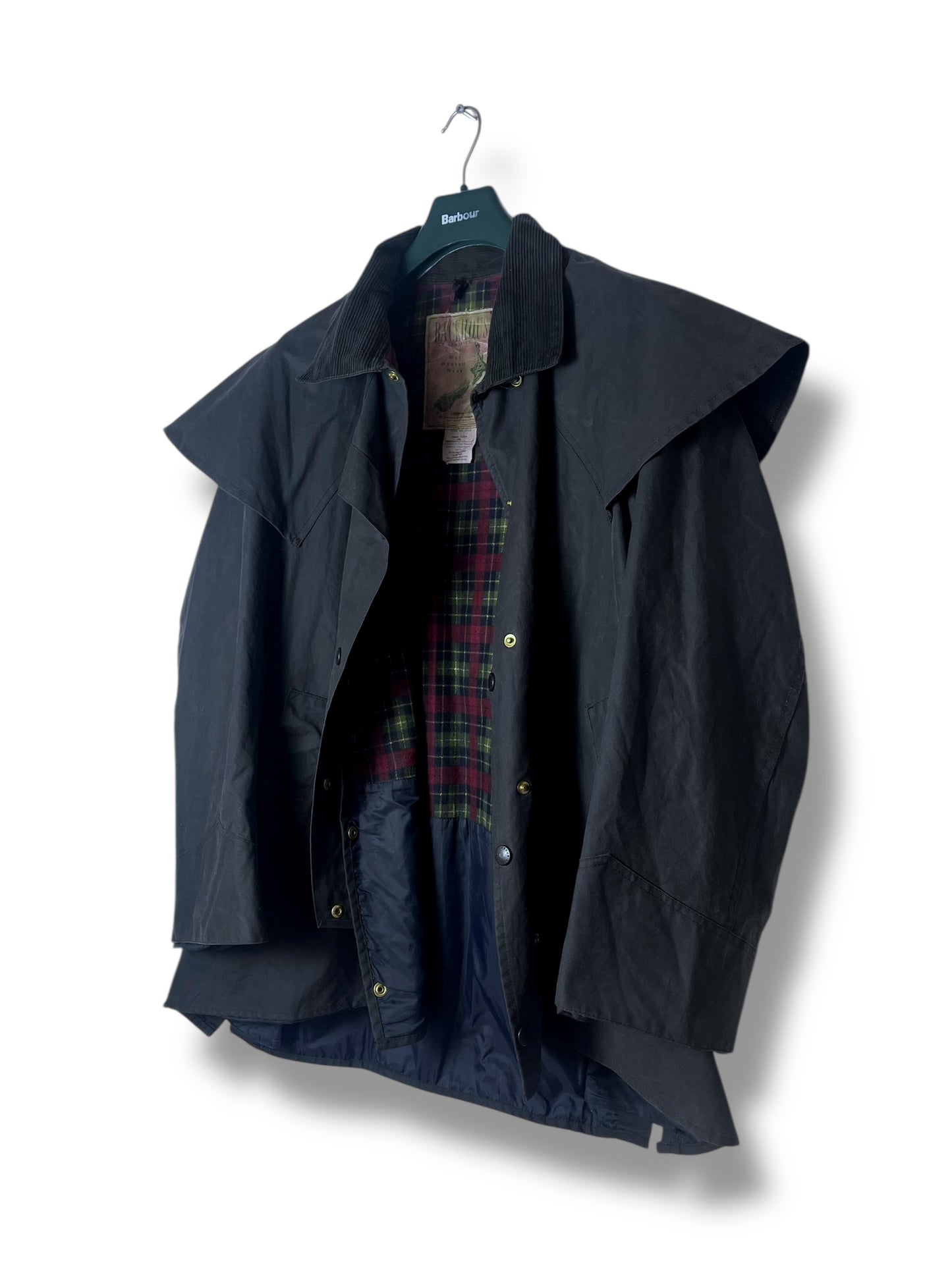 Backhouse for Barbour Waxed Coat (Blue Navy) – Size XXL (1990s)