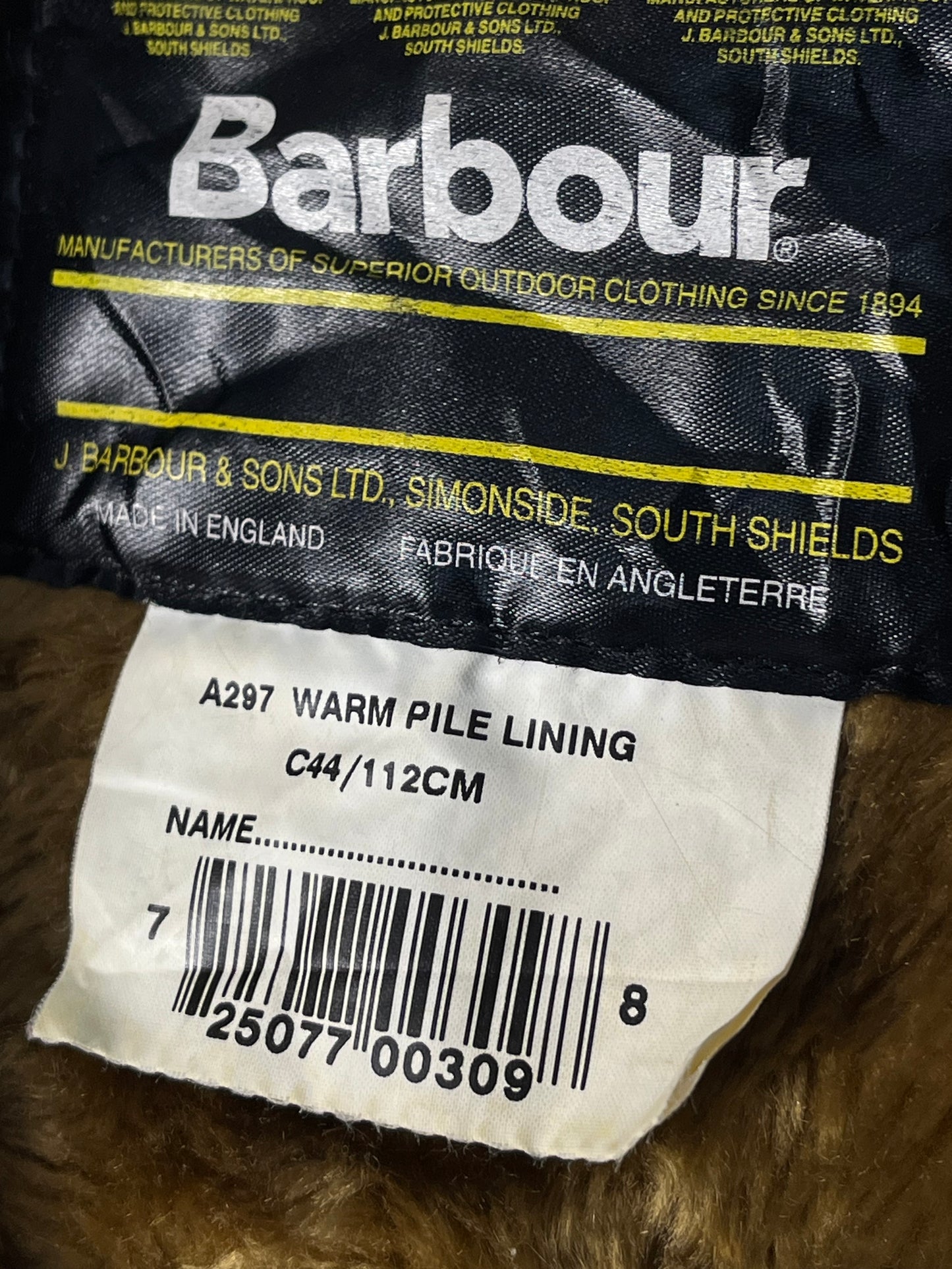 Barbour Vintage Body Warmer C44 Liner – Button Clip