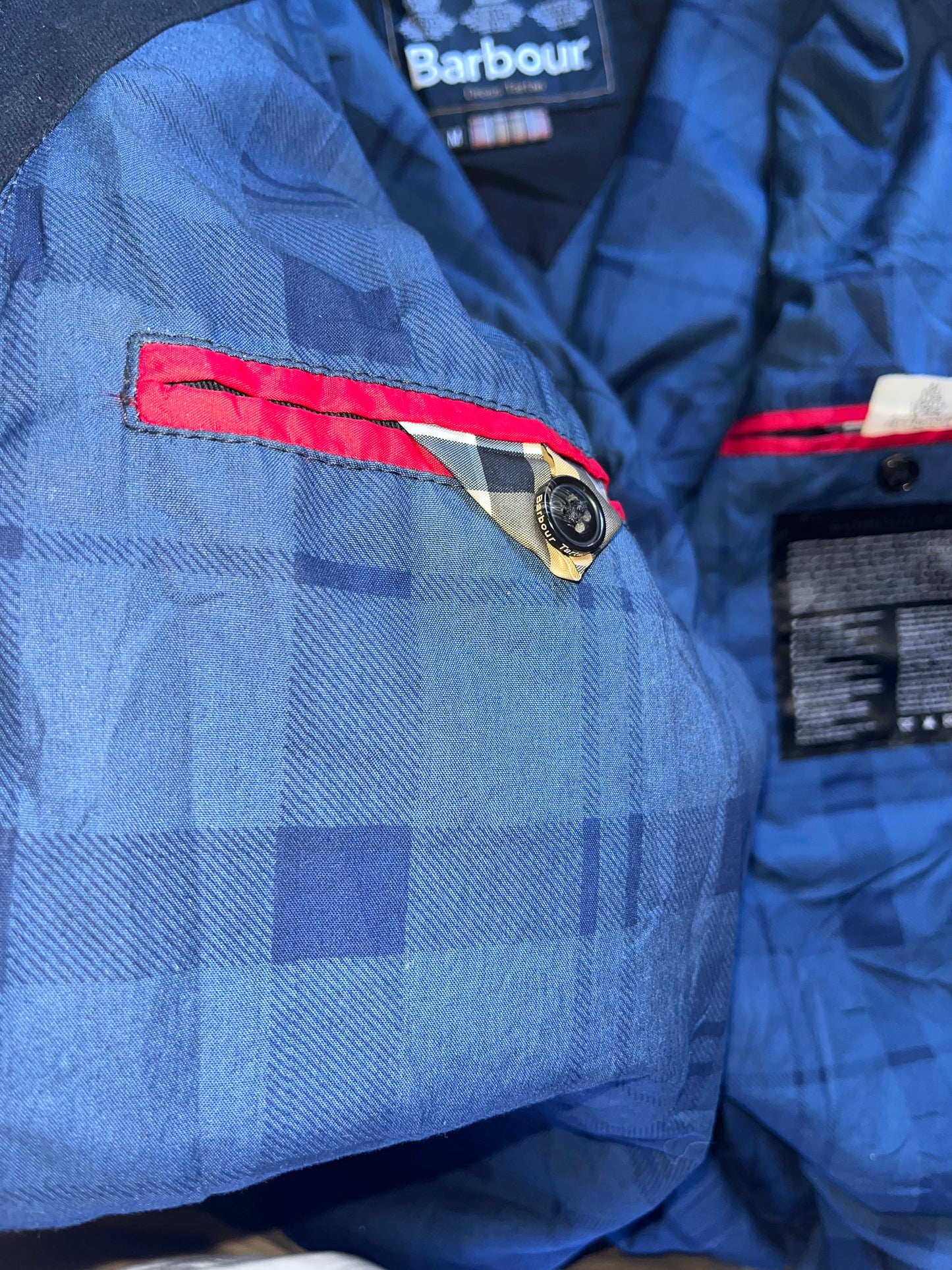 Barbour Bauley M Vintage Blu Navy Wax Blazer