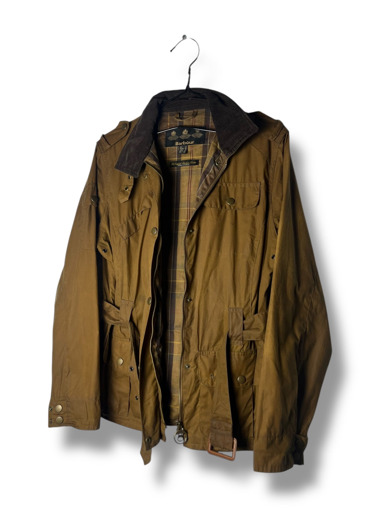Barbour Amelia Flyweight Wax Jacket – Sandstone – UK 12