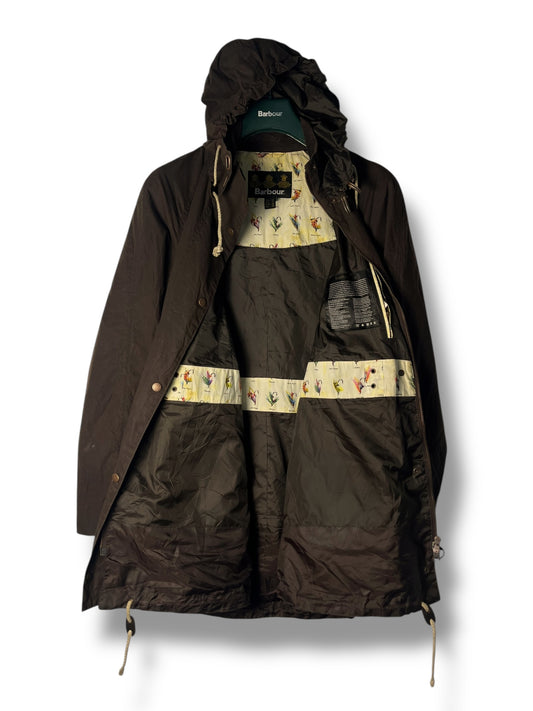 Barbour Nidd Wax Jacket – Brown – Size UK 16
