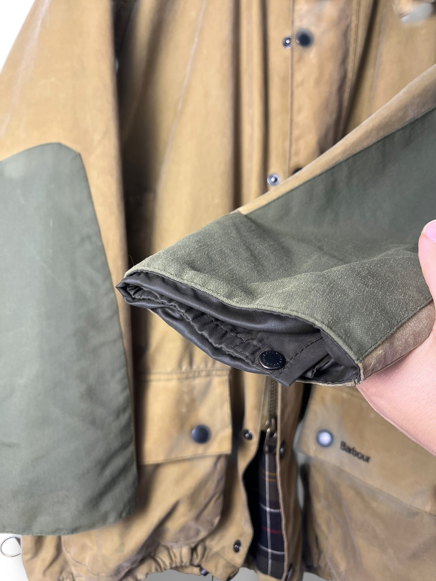 Barbour Sporting Wax Jacket – Mustard / Olive – C48 (Fits XL) – Early 2000s – Selected by DRAPS