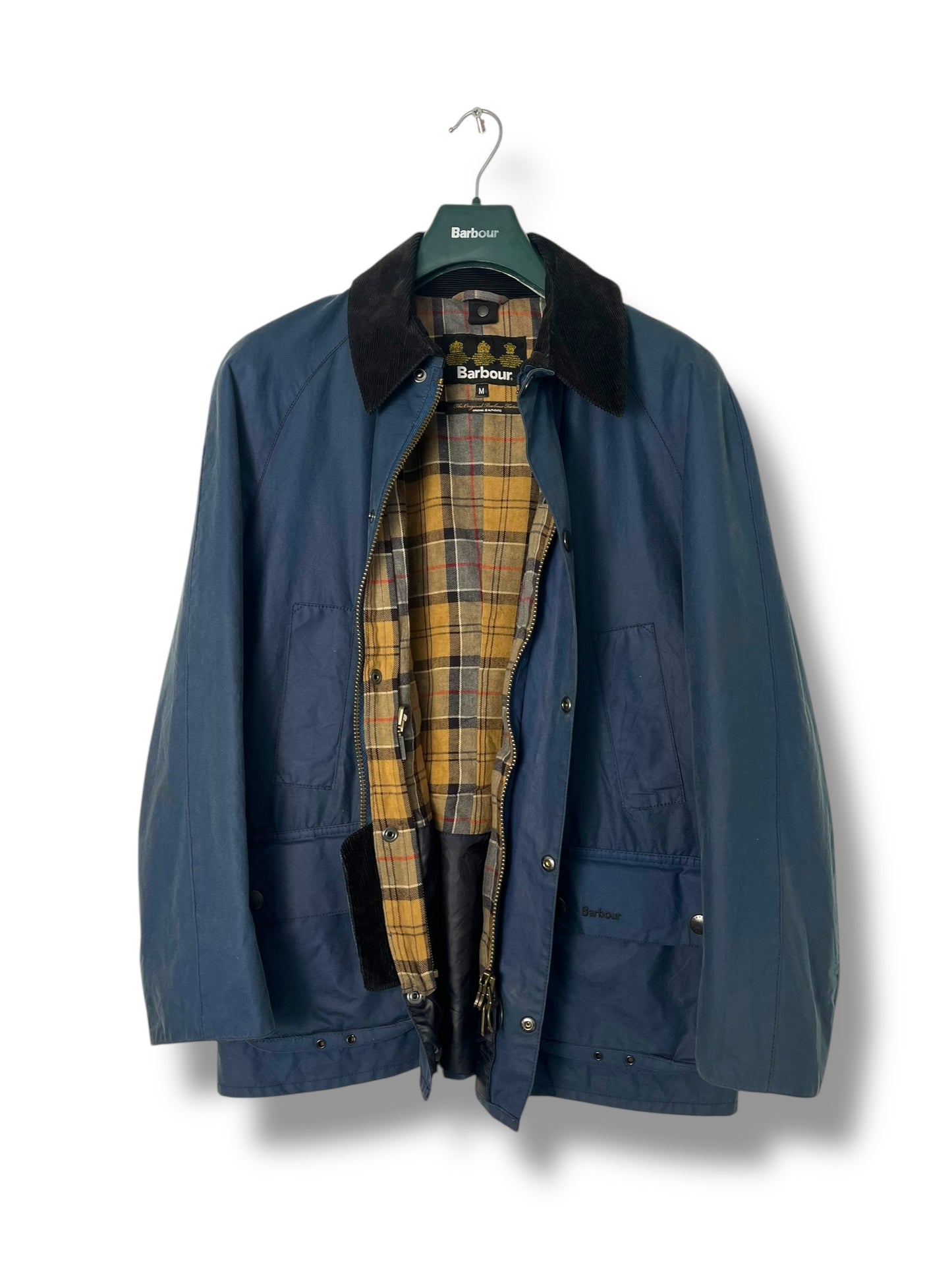 Barbour Ashby – Light Blue Waxed Cotton Jacket (size M) 2000