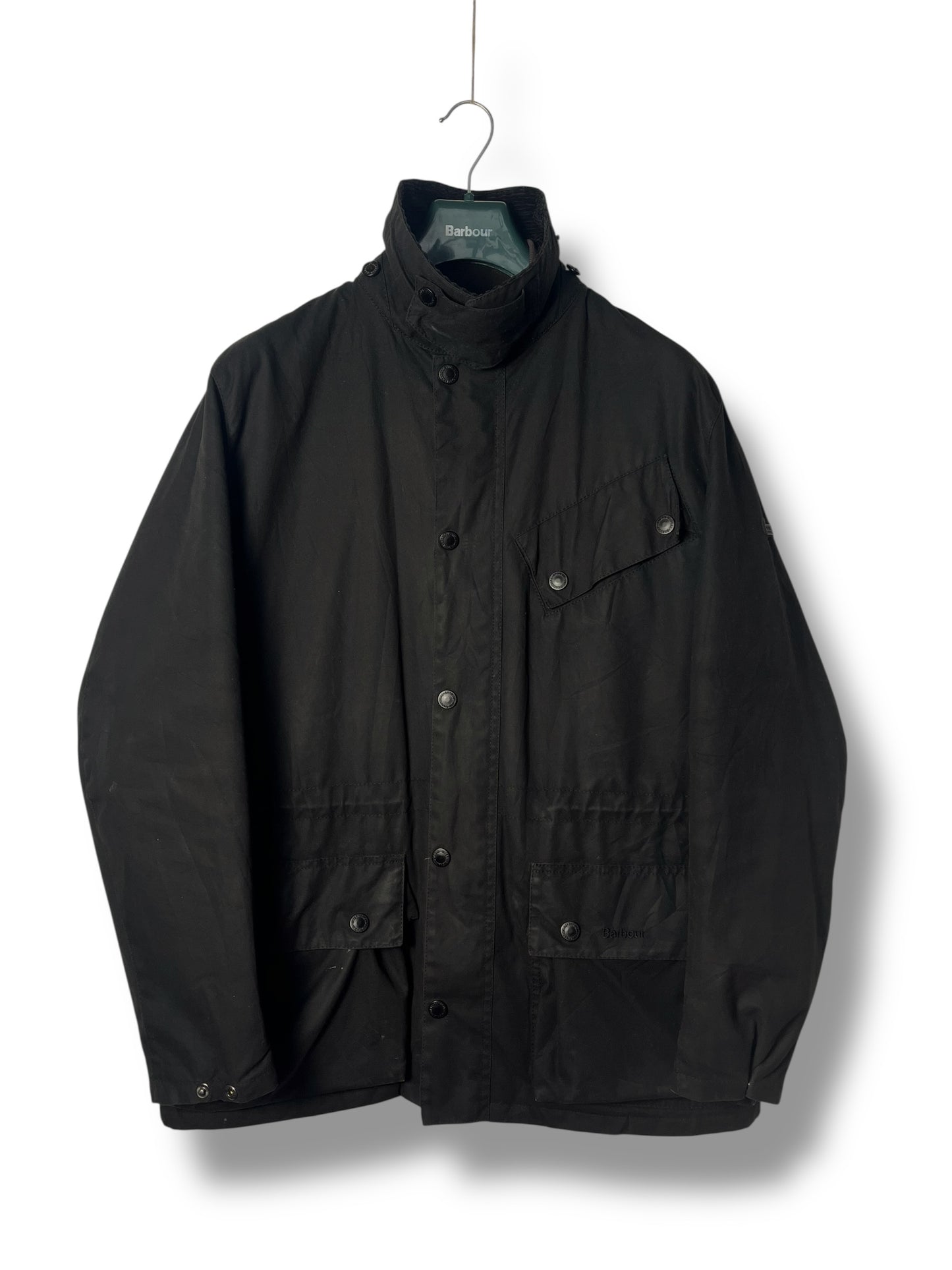 Barbour Onyx Wax Jacket Black L Field Jacket International Waxed Cotton