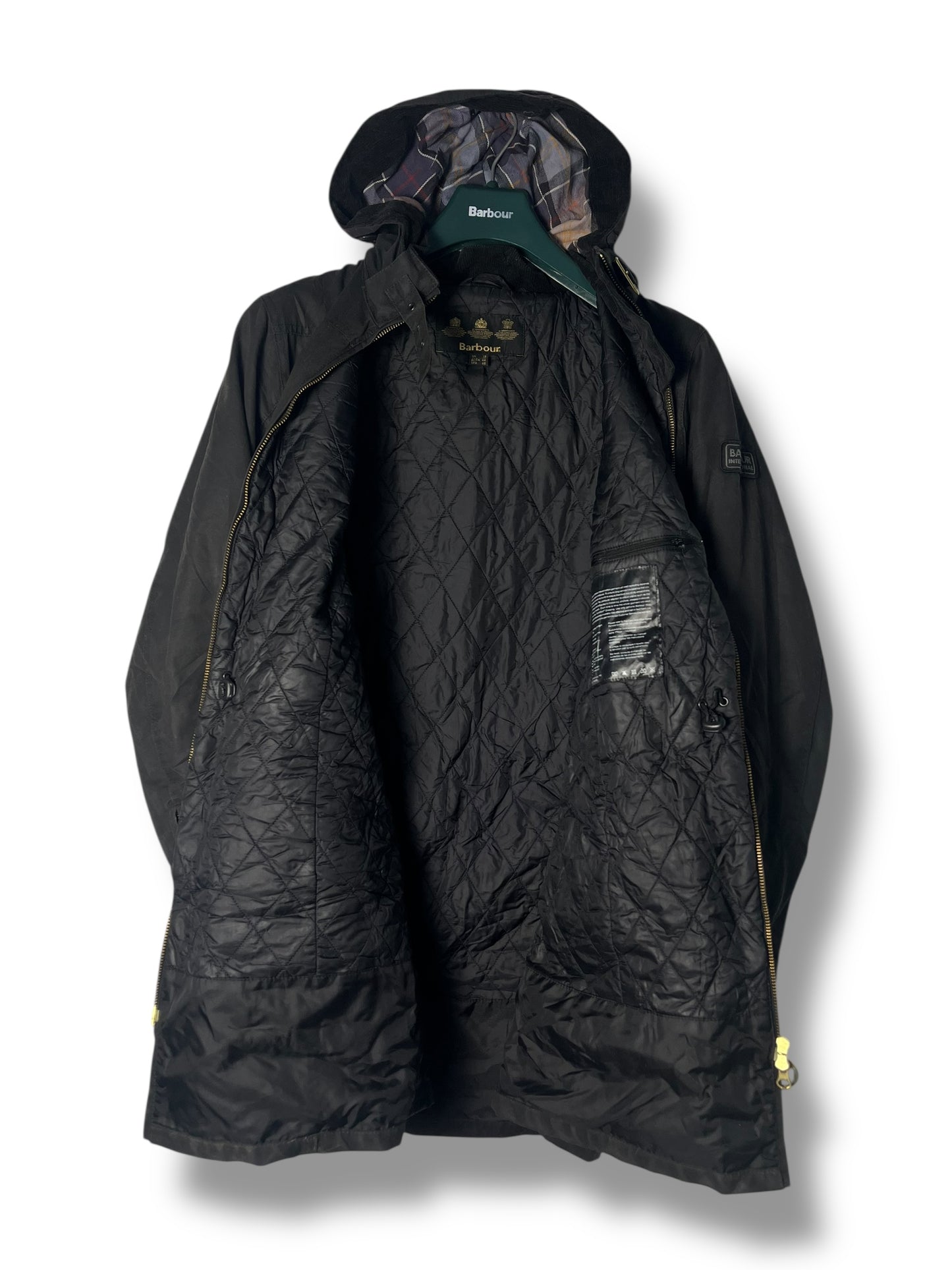 Barbour International Parka Waxed Cotton – Women’s UK16 – Black Selected by DRAPS.