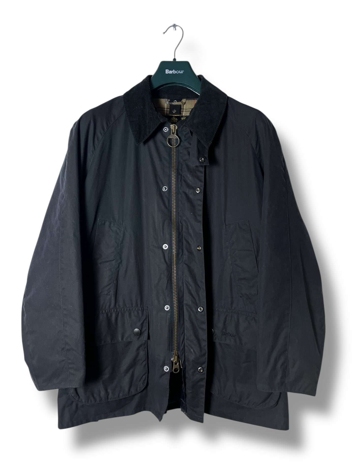 Barbour Ashby Wax Jacket –  Navy – Size L - Selected by Draps
