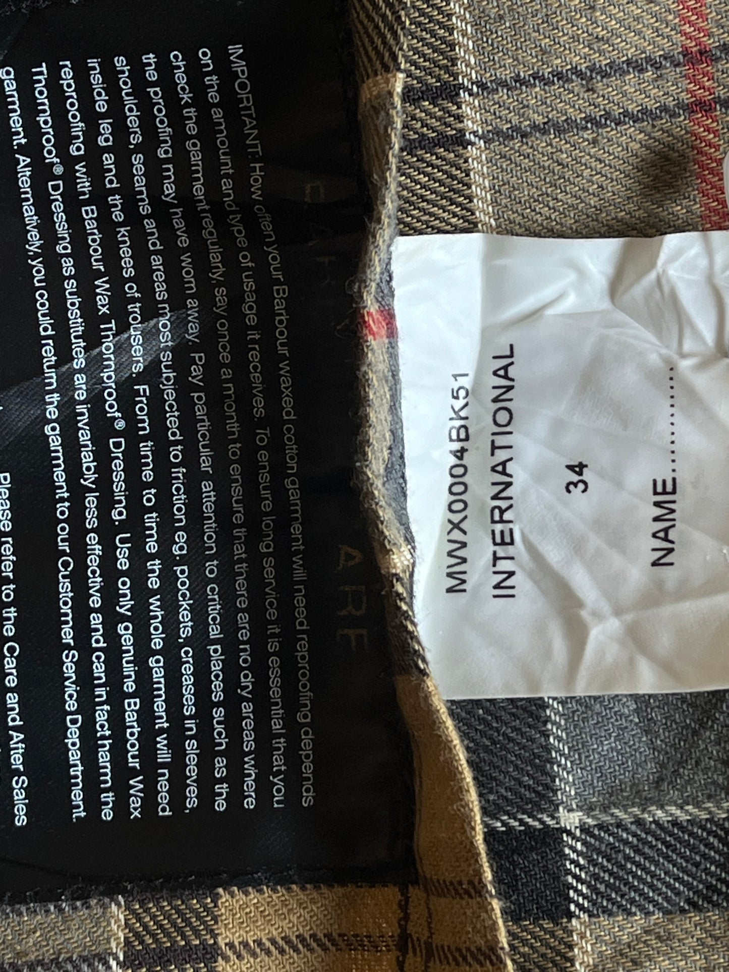 Barbour International Wax Jacket – Black – C34 (Small)