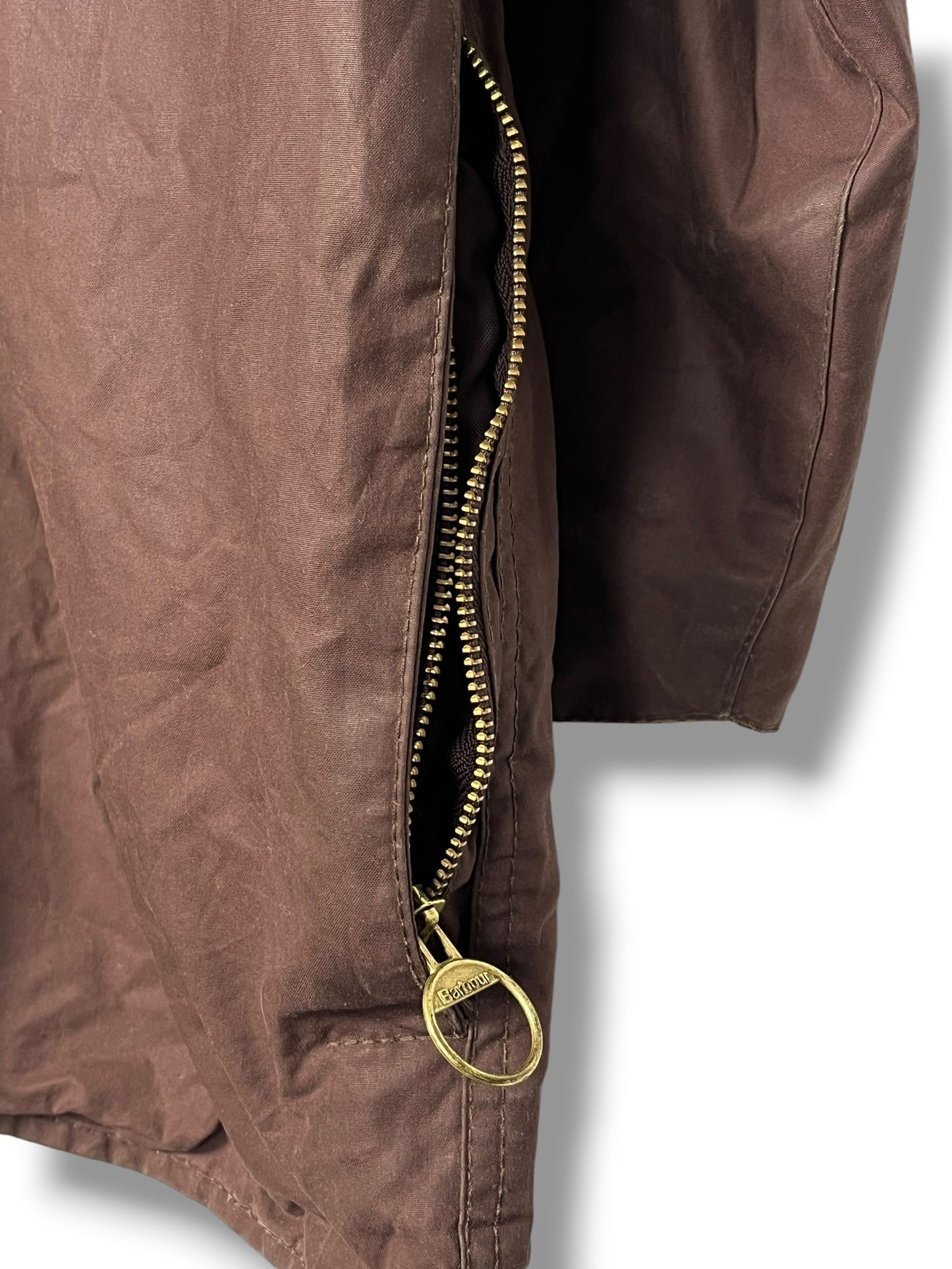 Barbour Beaufort Wax Jacket Brown C46 XL Vintage 2000s Classic