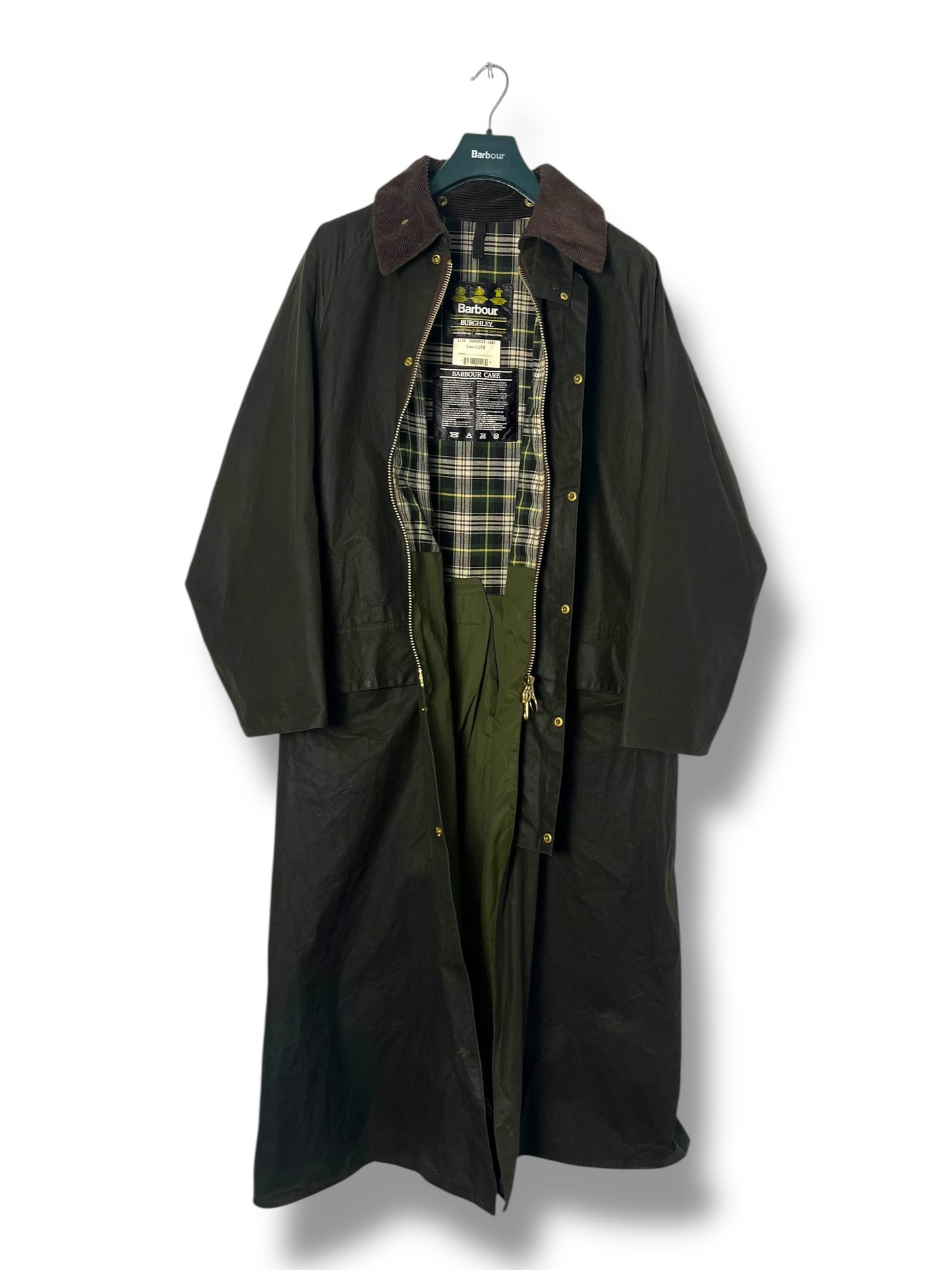Barbour Burghley Coat C44 Sage – Rare Vintage 1994