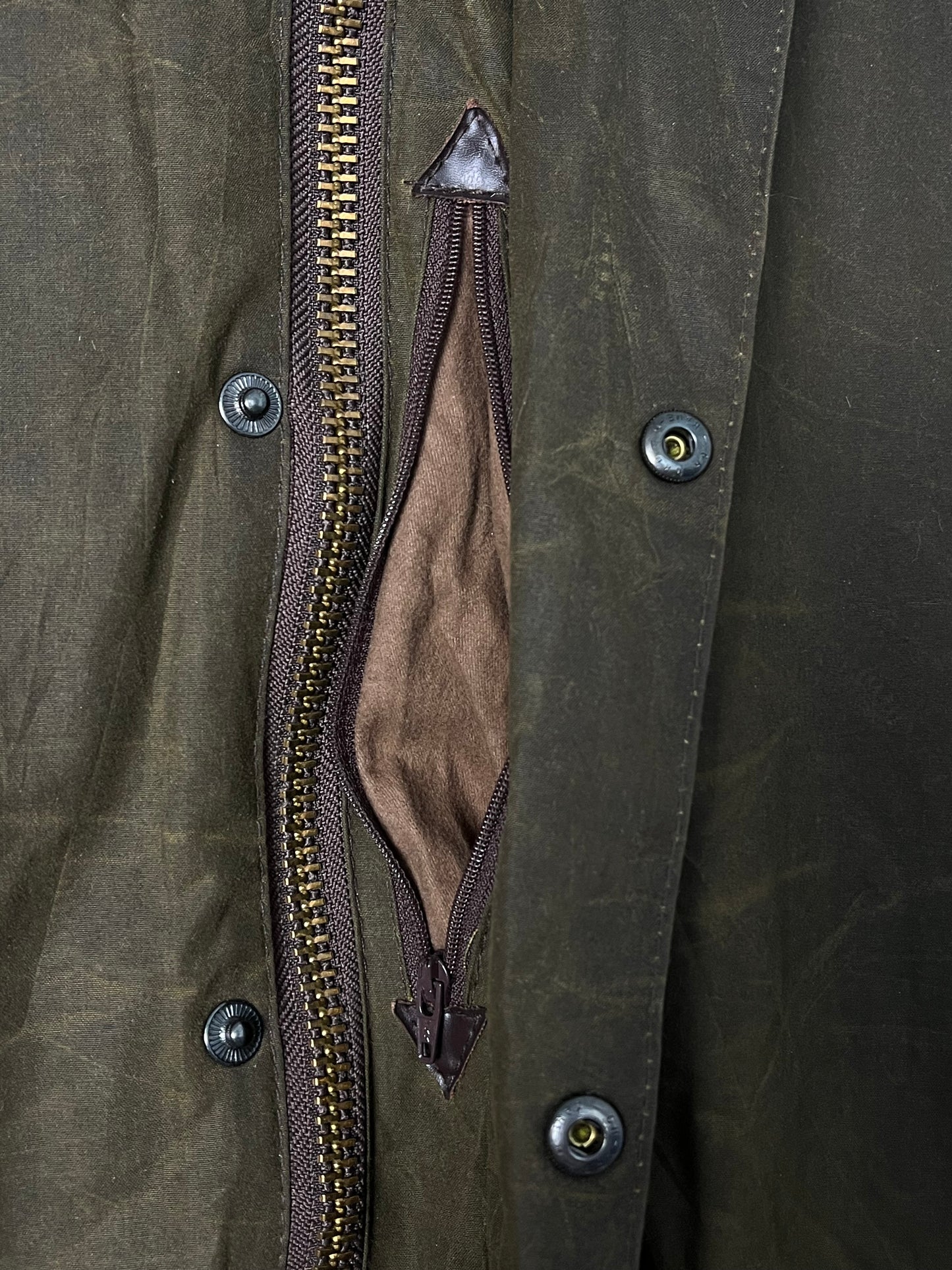 Barbour Beaufort Classic Wax Jacket – C48/XXL– Olive – Quilted Liner Included