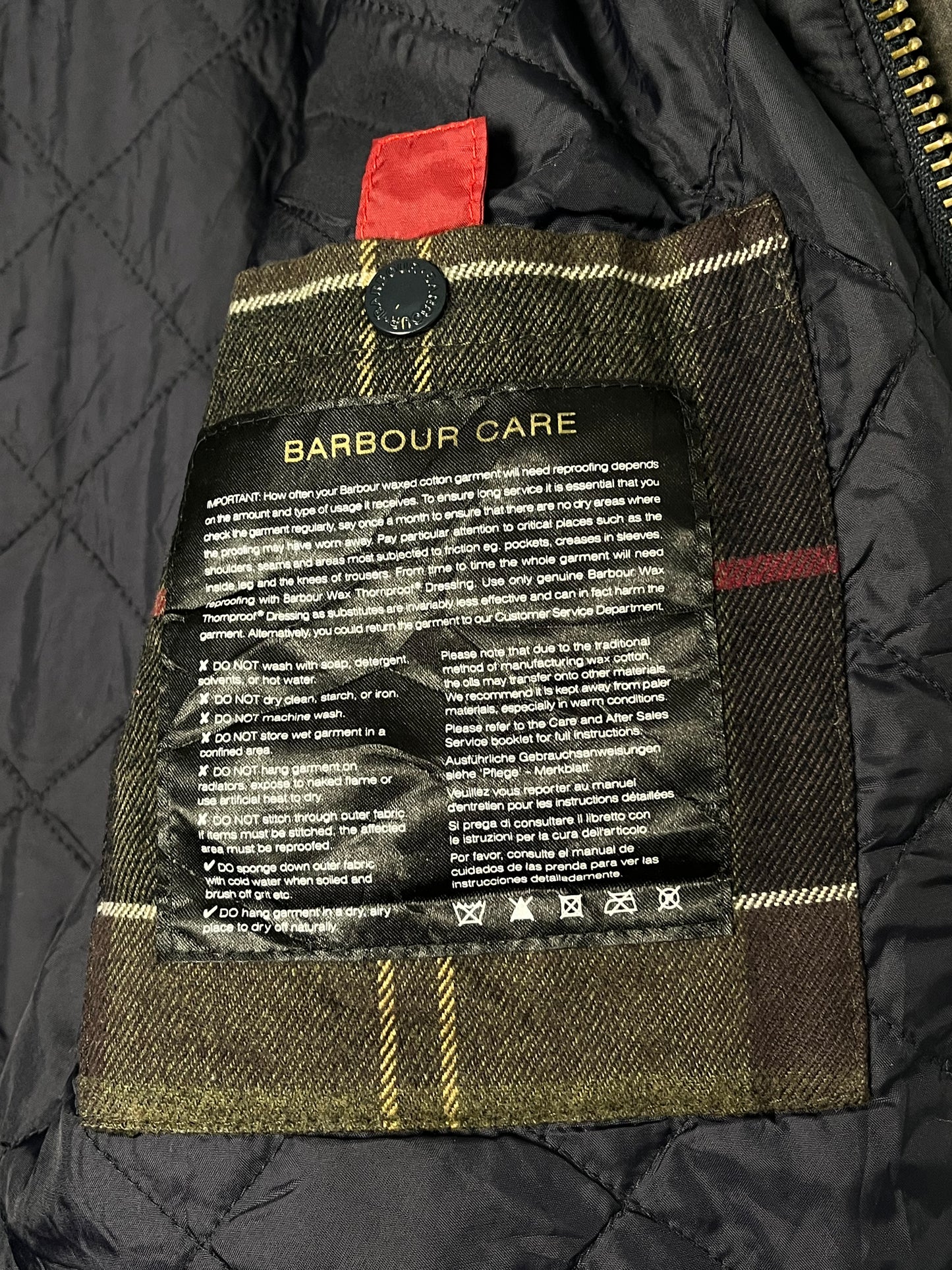 Barbour Digby Wax Jacket – Blue / Navy – XL (fits Large)