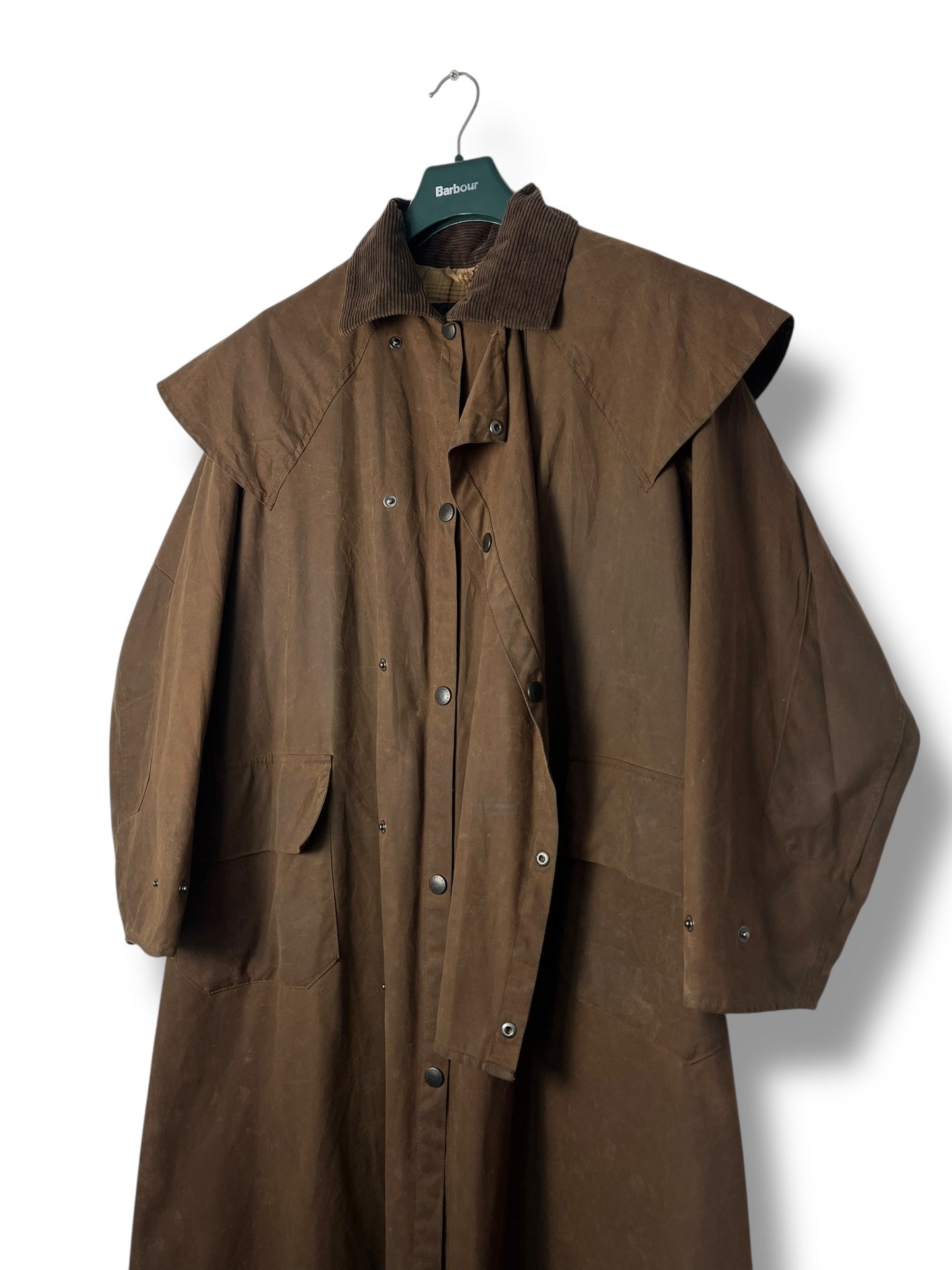 Barbour Stockman Waxed Coat – Brown – Size S