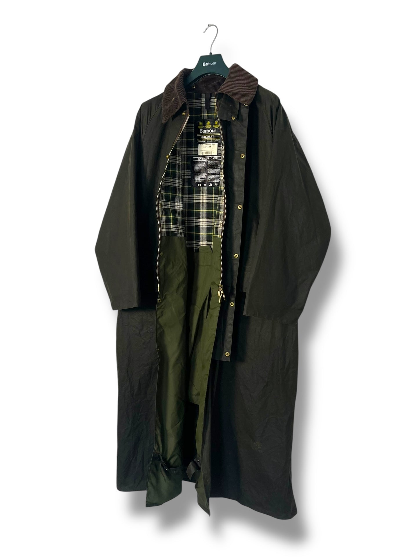 Barbour Burghley Coat C44 Sage – Rare Vintage 1994