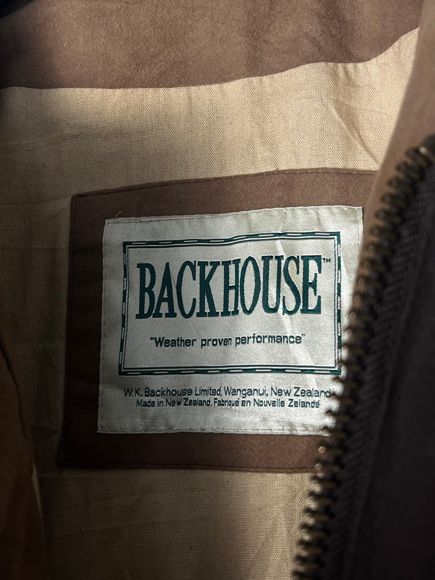 Backhouse Worker Waxed Cotton Jacket – XL – Brown