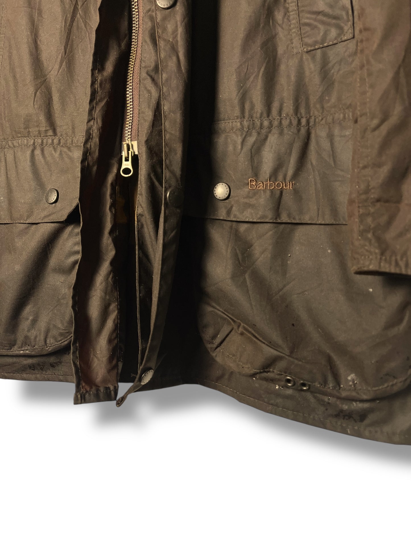 Barbour Flyweight Wax Jacket – Brown – Size M (Fits L)