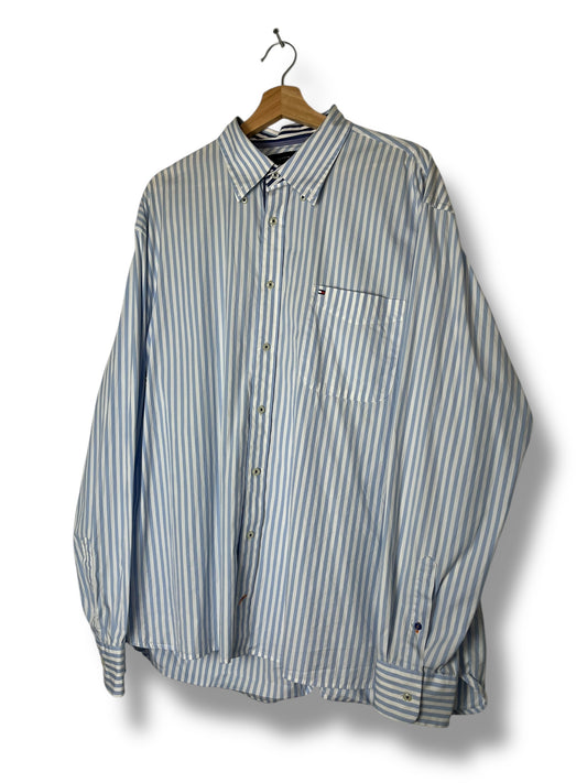 Tommy Hilfiger XXL Vintage Blue & White Striped Shirt