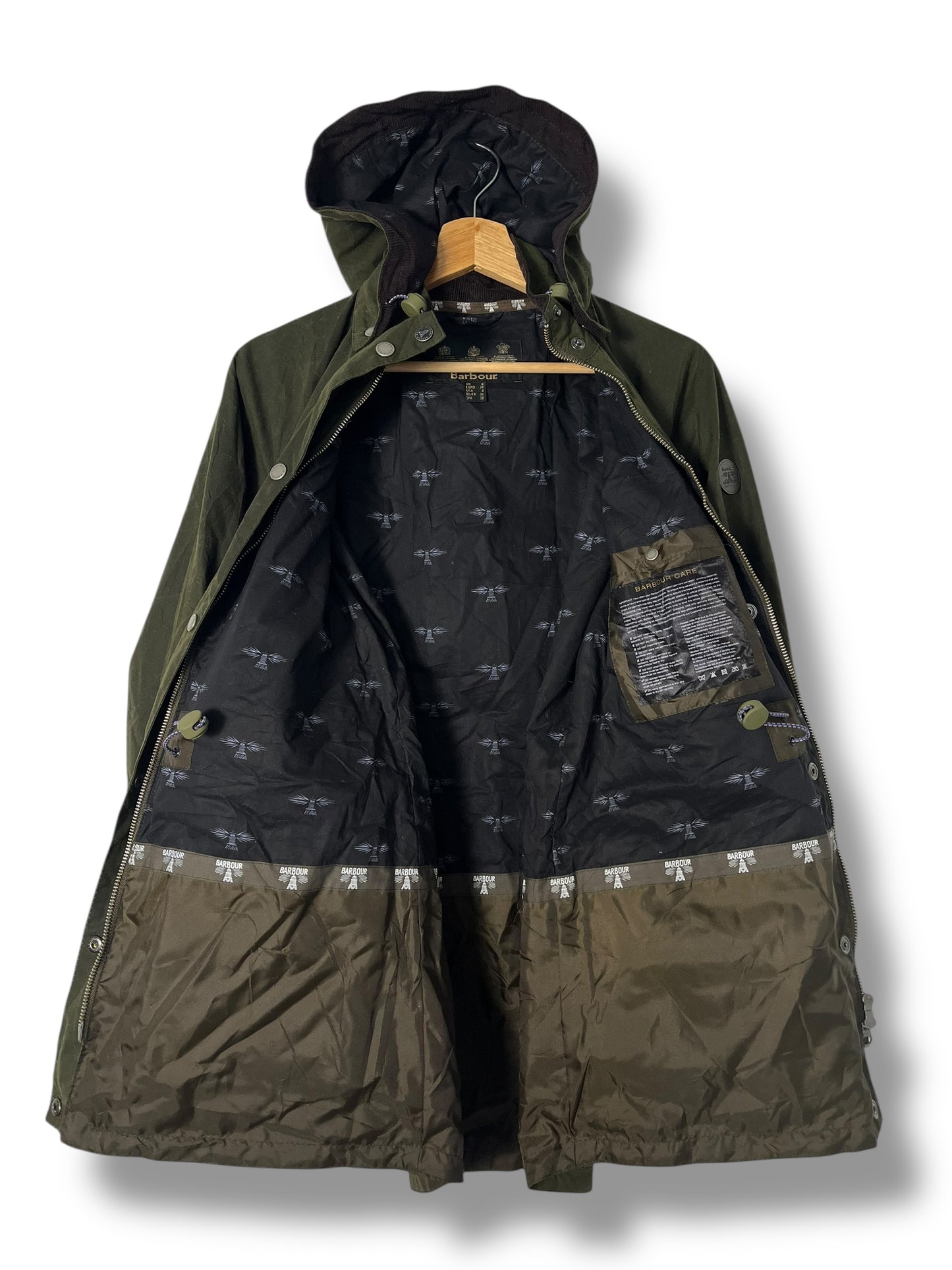 Barbour Waxed Parka – Sage Green – Women’s UK 8