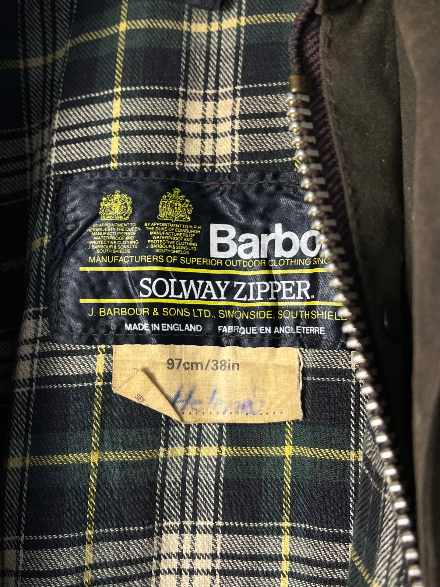 Barbour Solway Zipper – C38 – 1980s – Olive Selected by DRAPS.