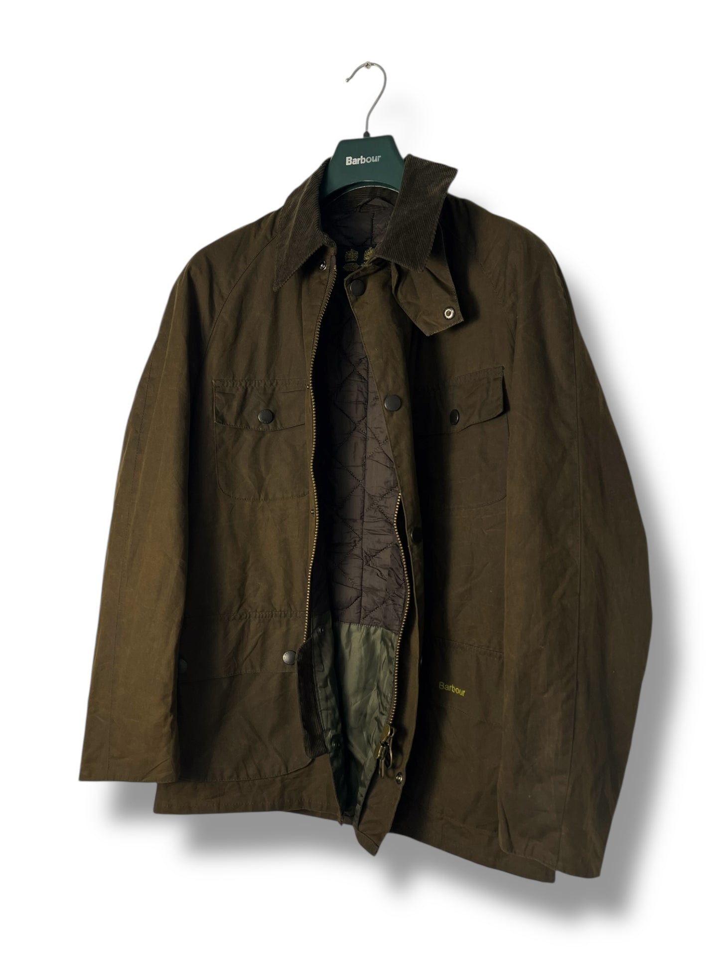 Barbour Retail Freezer Wax Jacket – Olive – Size S – Selected by DRAPS