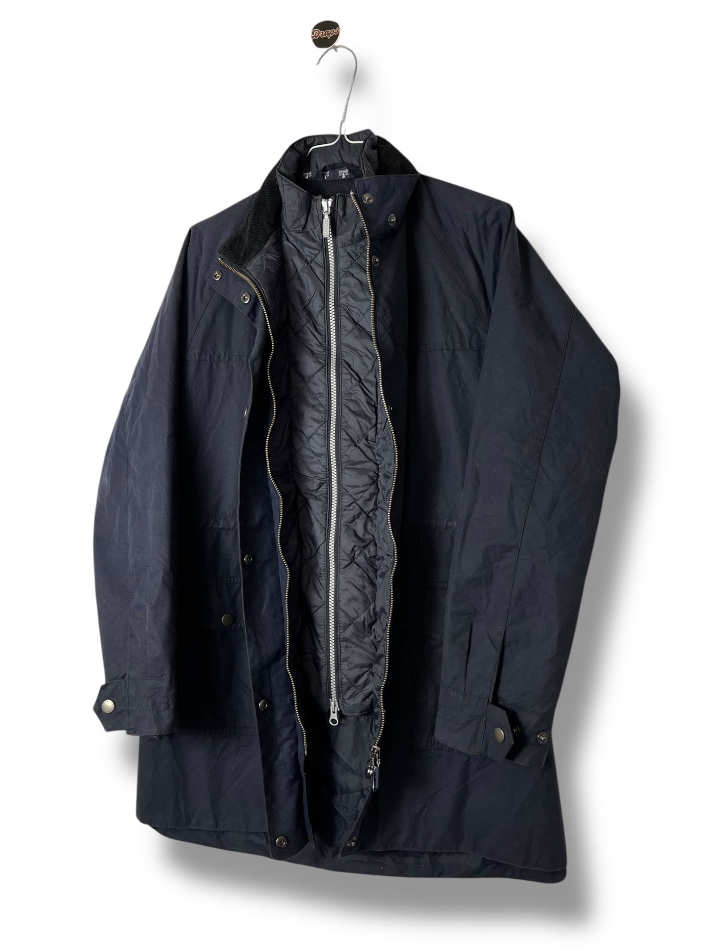 Barbour Mablethorpe Jacket UK 10 – Navy Blue Waxed Cotton (AW18)