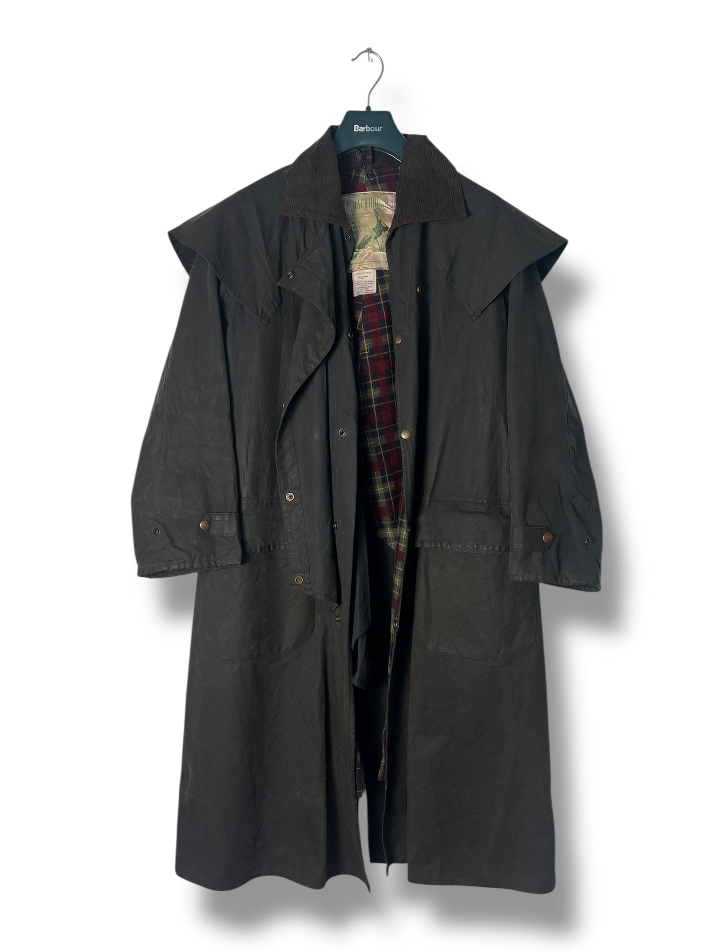 Barbour Backhouse Vintage Navy Raincoat C34 – 1990s Drizabone