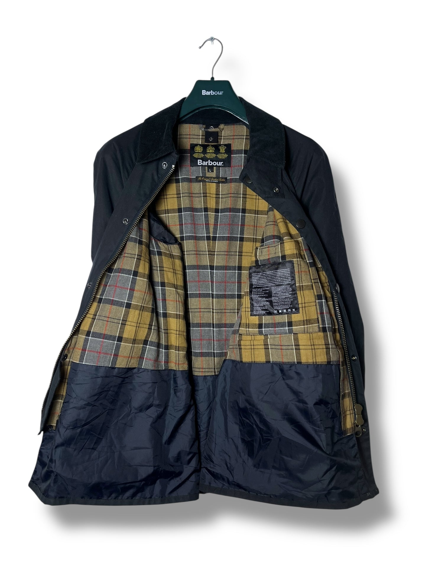 Barbour Ashby Wax Jacket –  Navy – Size L - Selected by Draps