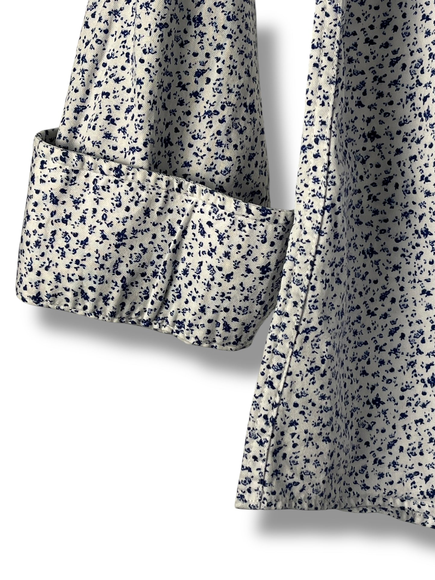 Tommy Hilfiger Shirt – White with Blue Floral Print – Slim Fit – S