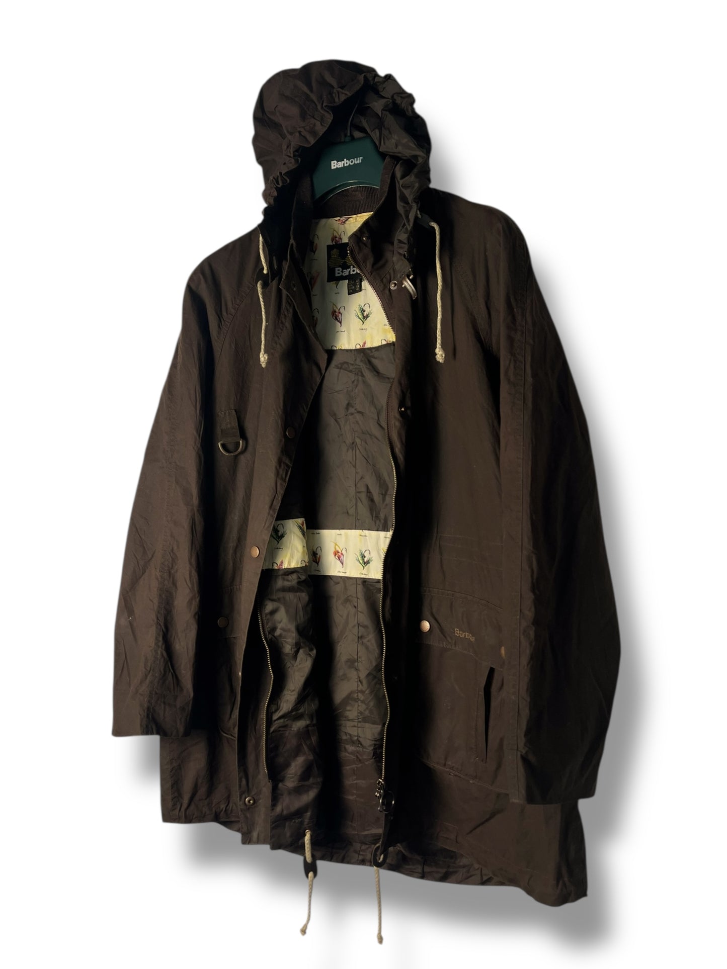 Barbour Nidd Wax Jacket – Brown – Size UK 16