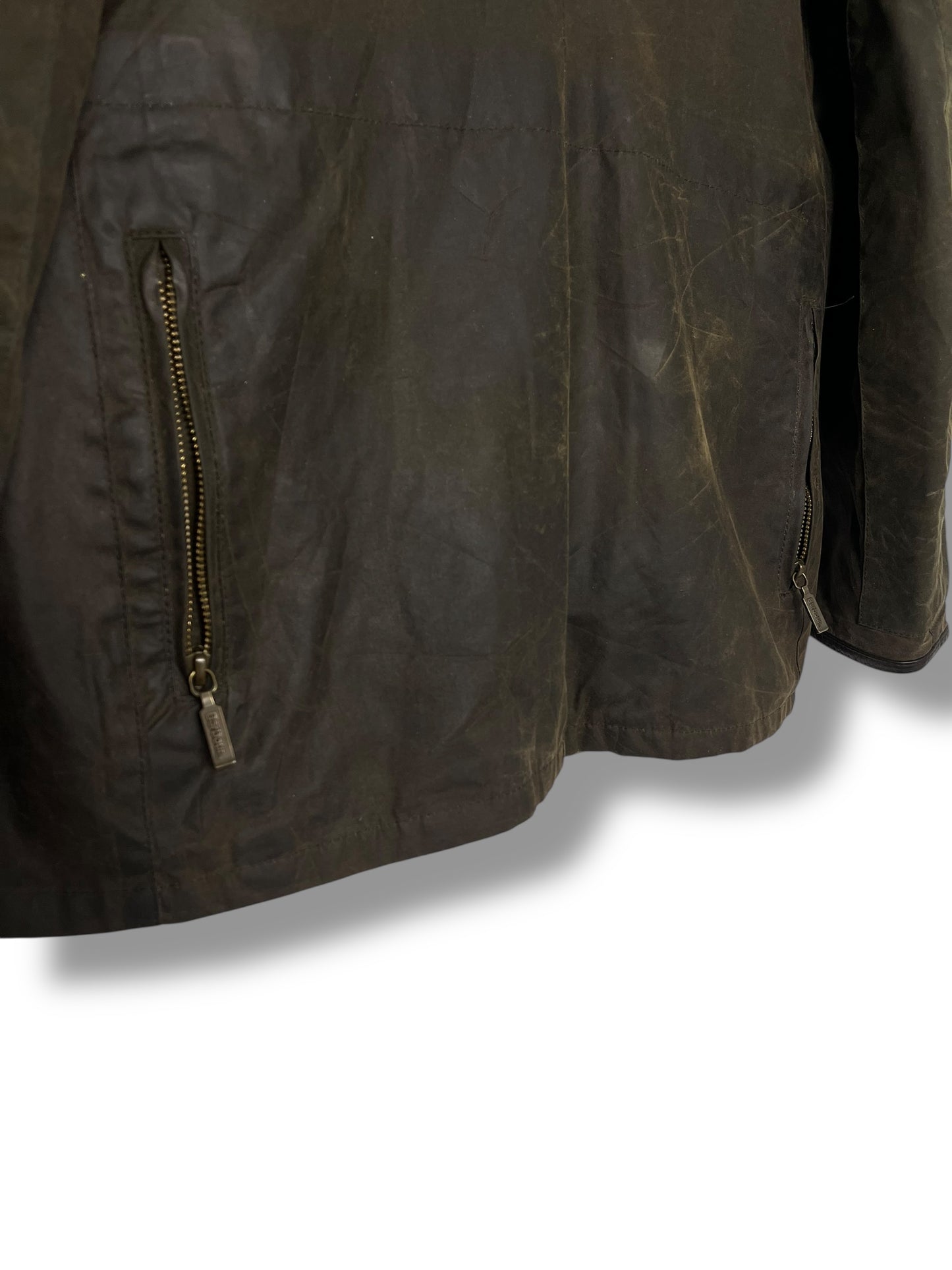 Barbour Commander Dept. (B) – Waxed Cotton Blazer – XL – Dark Olive