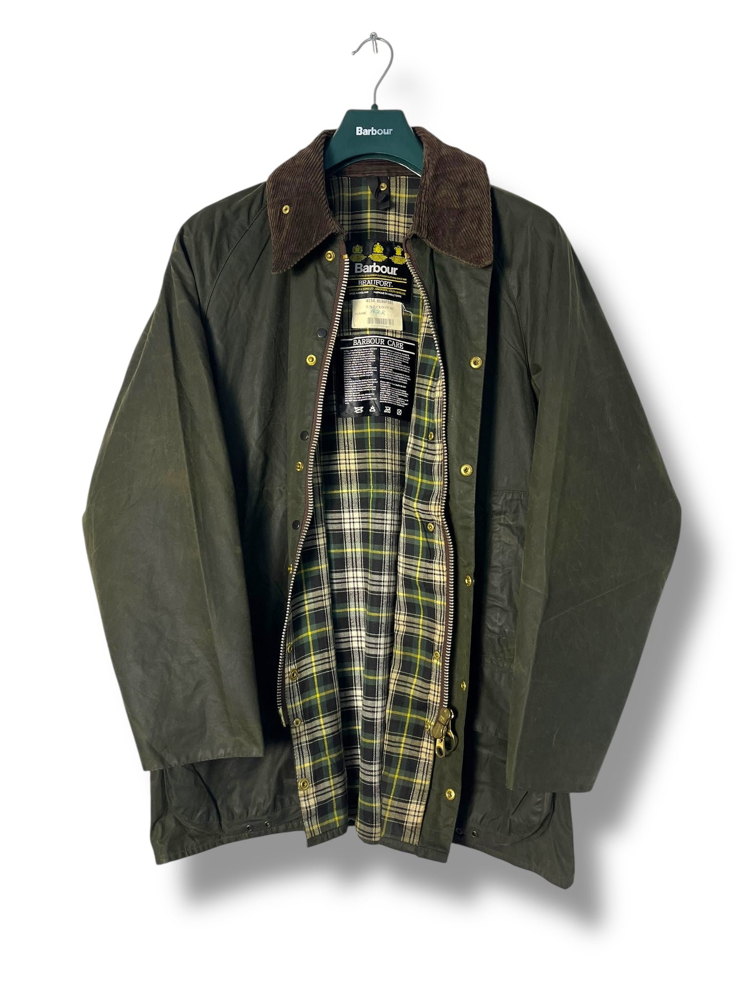 Barbour Beaufort Wax Jacket C42 Vintage Olive 1992