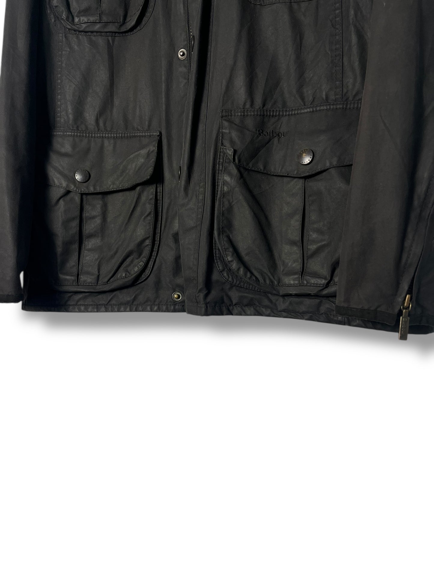 Barbour Utility Wax Jacket Black L Vintage