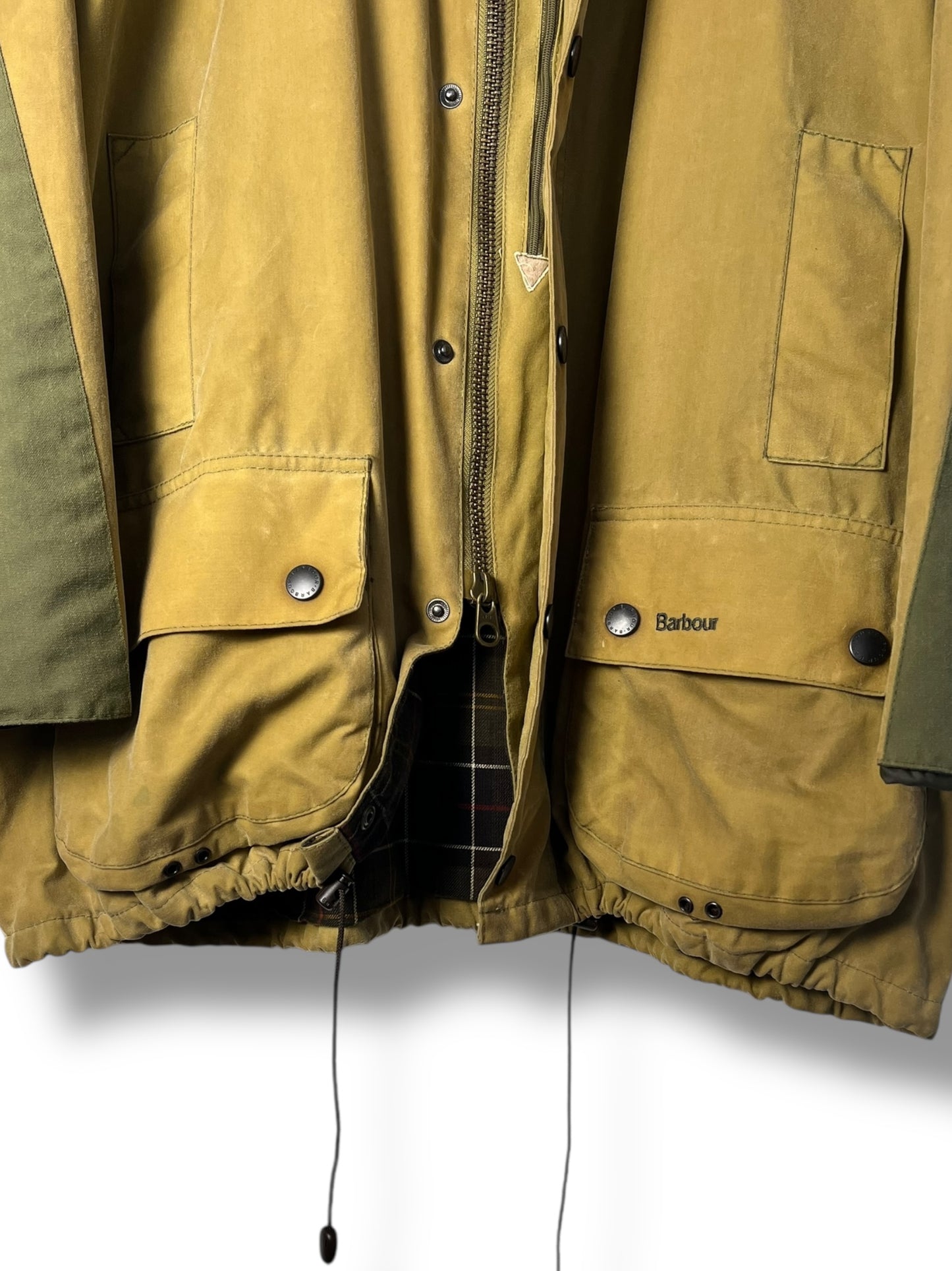 Barbour Sporting Wax Jacket – Mustard / Olive – C48 (Fits XL) – Early 2000s – Selected by DRAPS