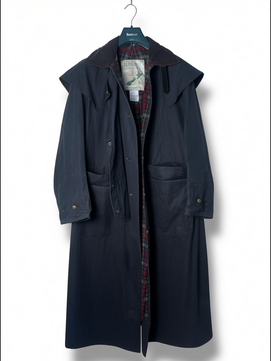 Barbour Backhouse Wax Coat Navy Blue C38 Stockman Riding Coat