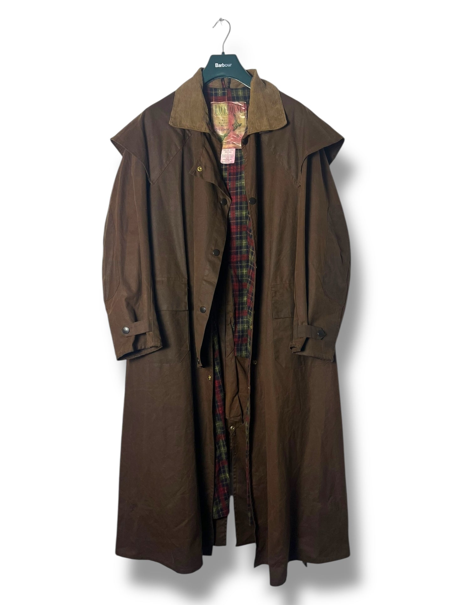 Backhouse Barbour Driza Bone Riding Coat – Vintage Brown C40