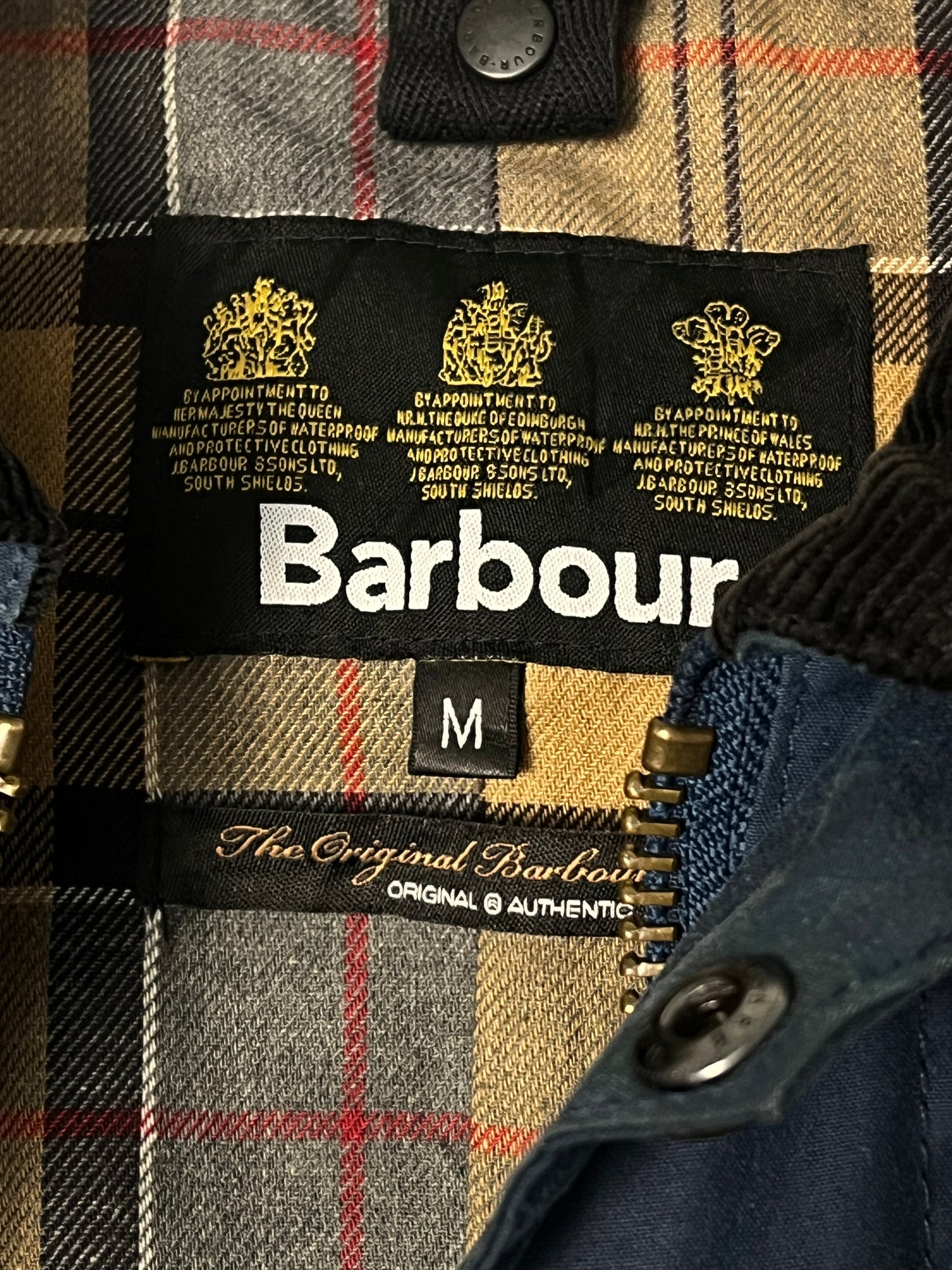 Barbour Ashby – Light Blue Waxed Cotton Jacket (size M) 2000