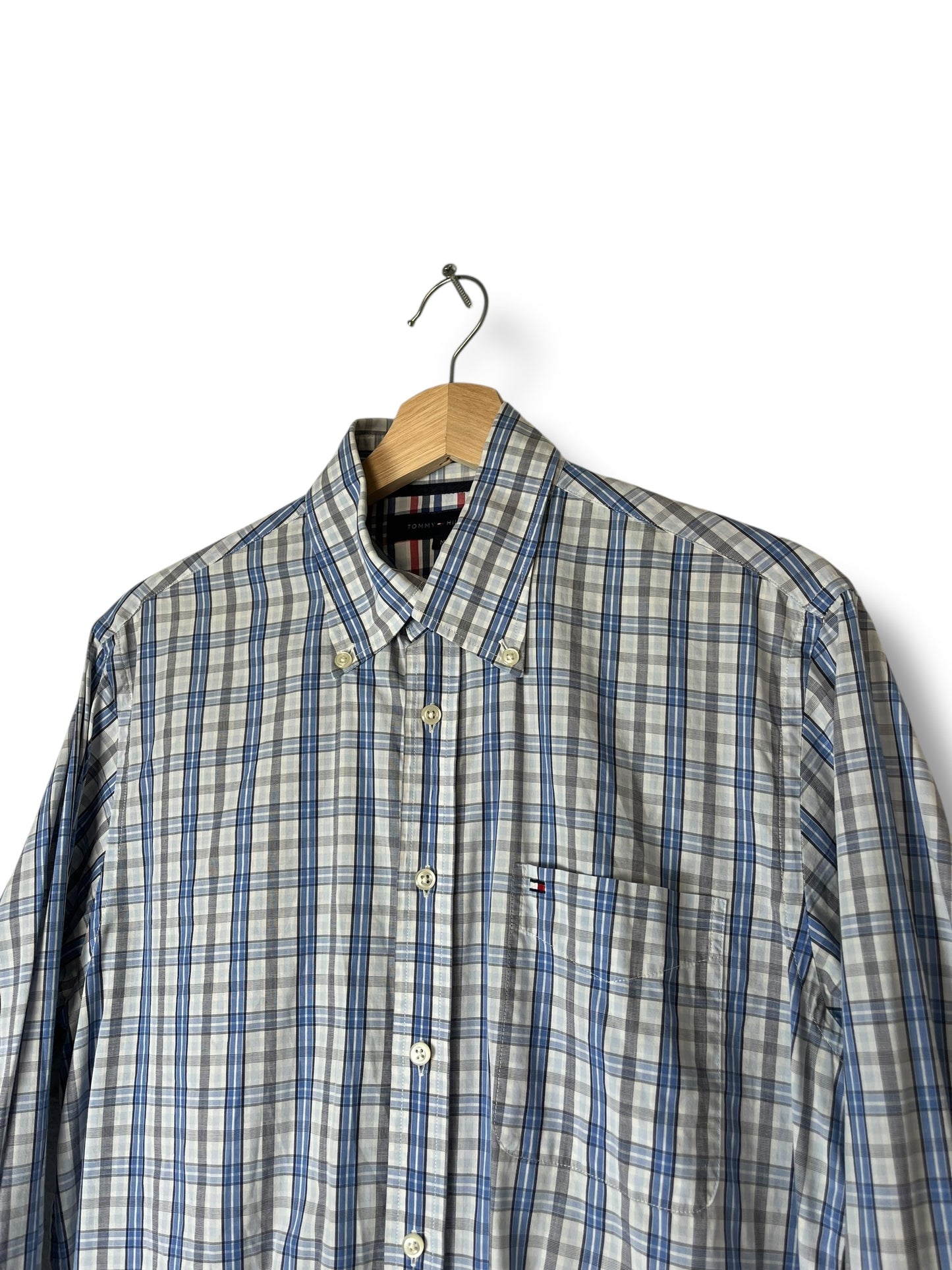 Tommy Hilfiger Checkered Shirt M Blue/White