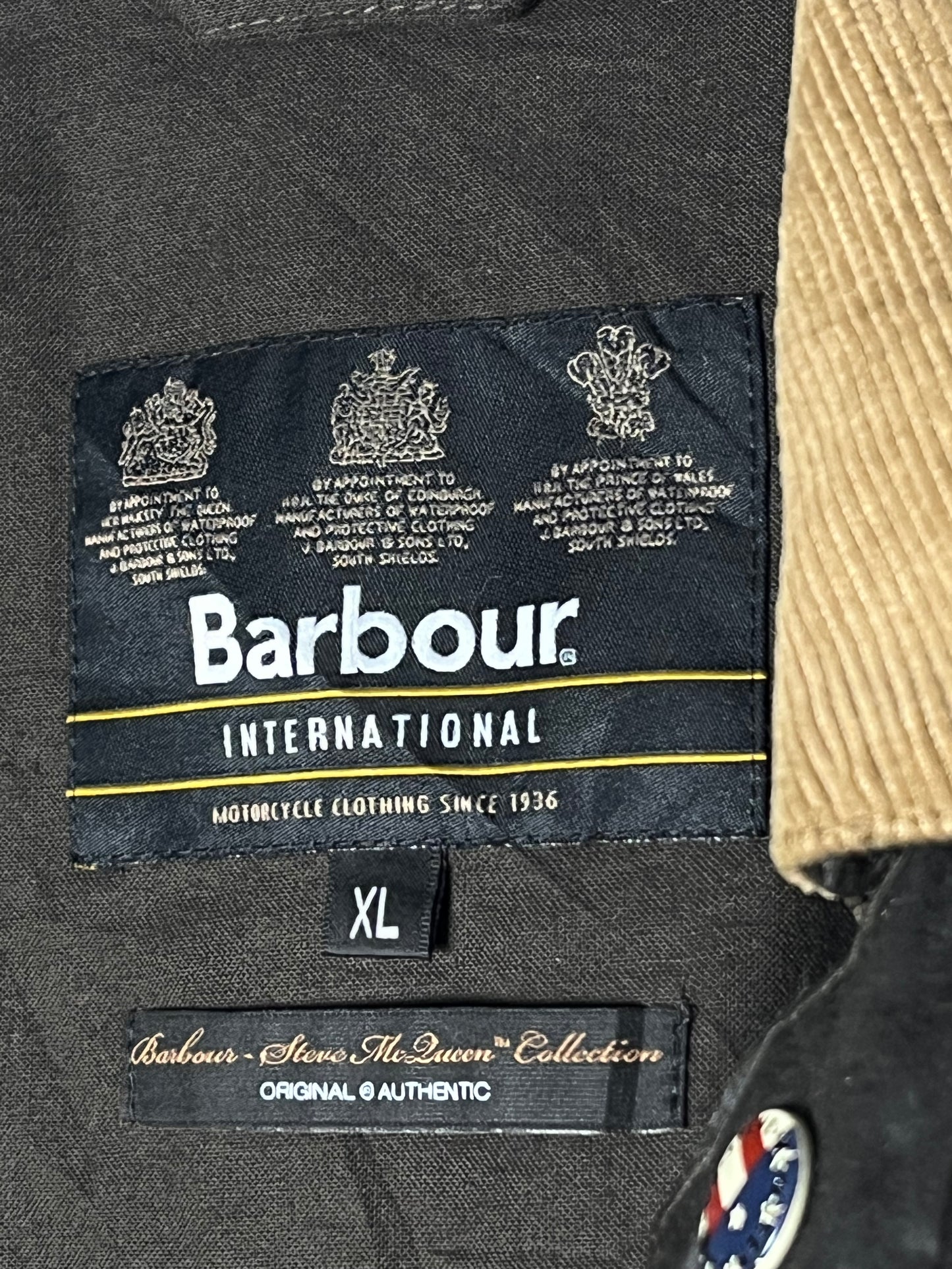 Barbour International Vestive McQueen Wax Jacket – Sage Green – Fits L