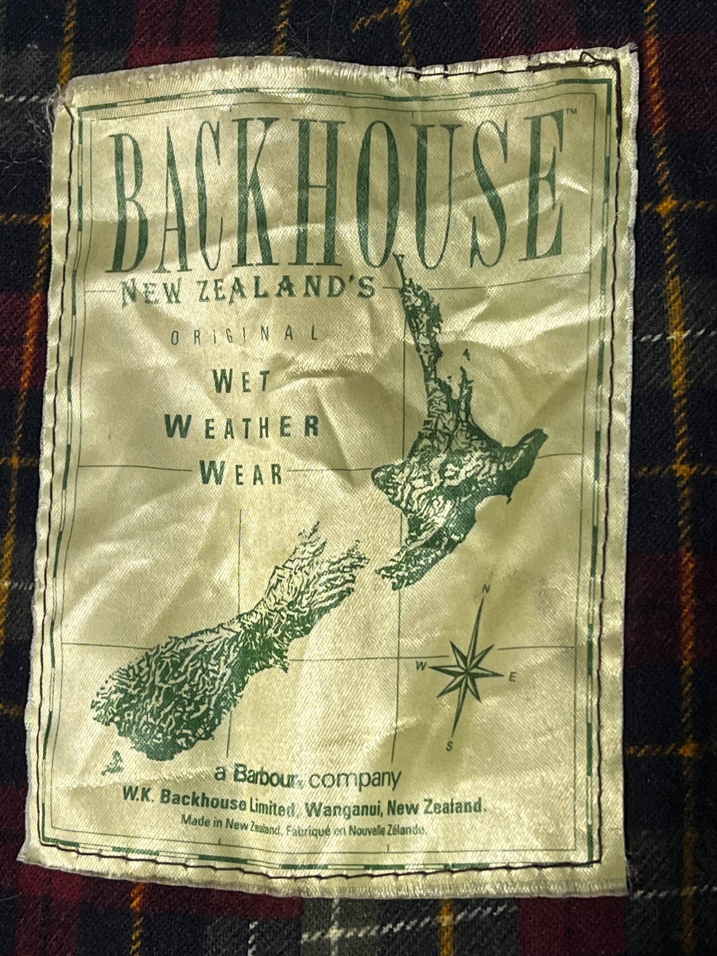 Barbour Backhouse Stockman Wax Coat Brown C46 90s Rare Long Coat