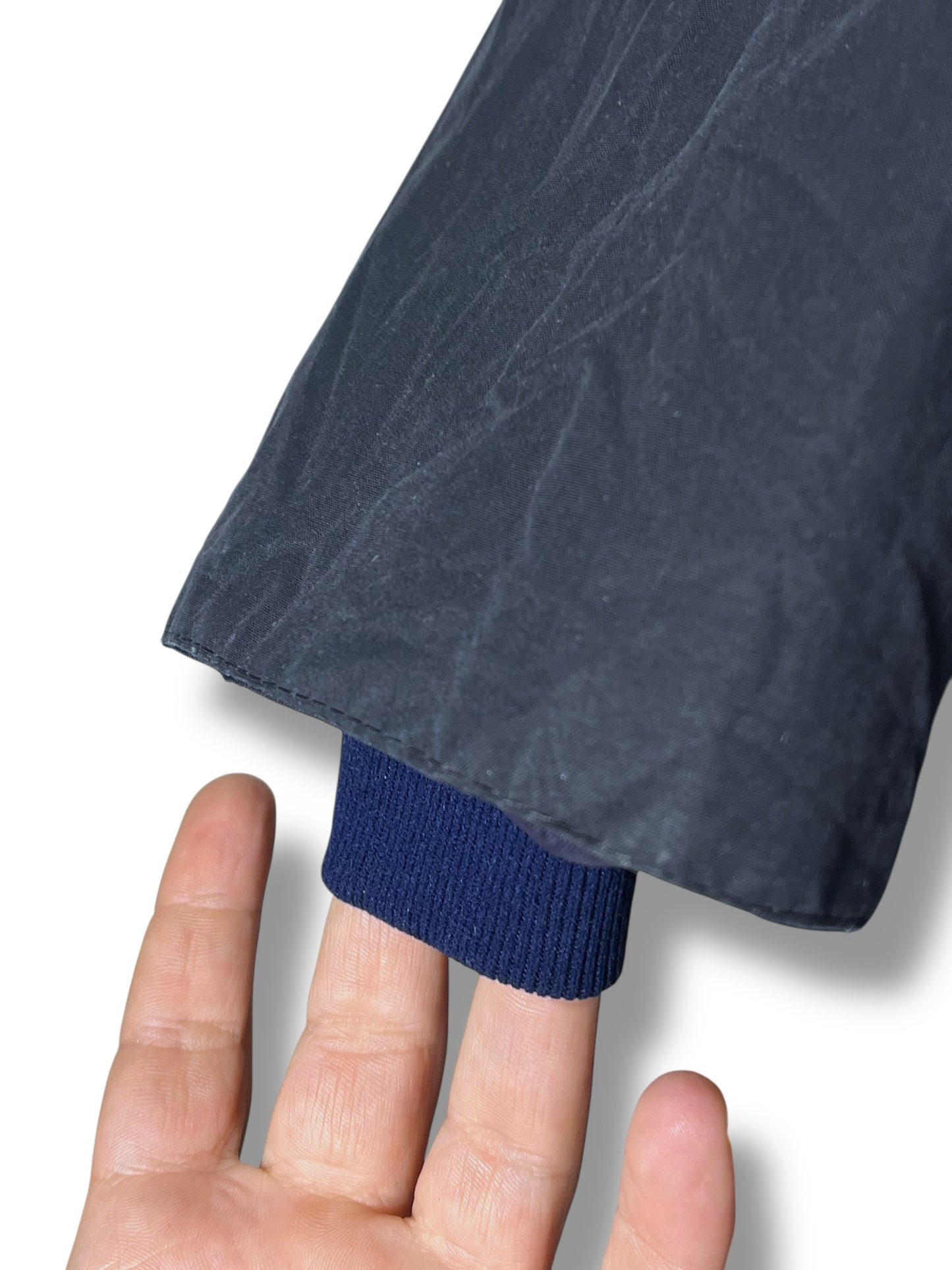 Barbour Burghley Riding Coat Navy Blue 90s Wax Jacket Equestrian