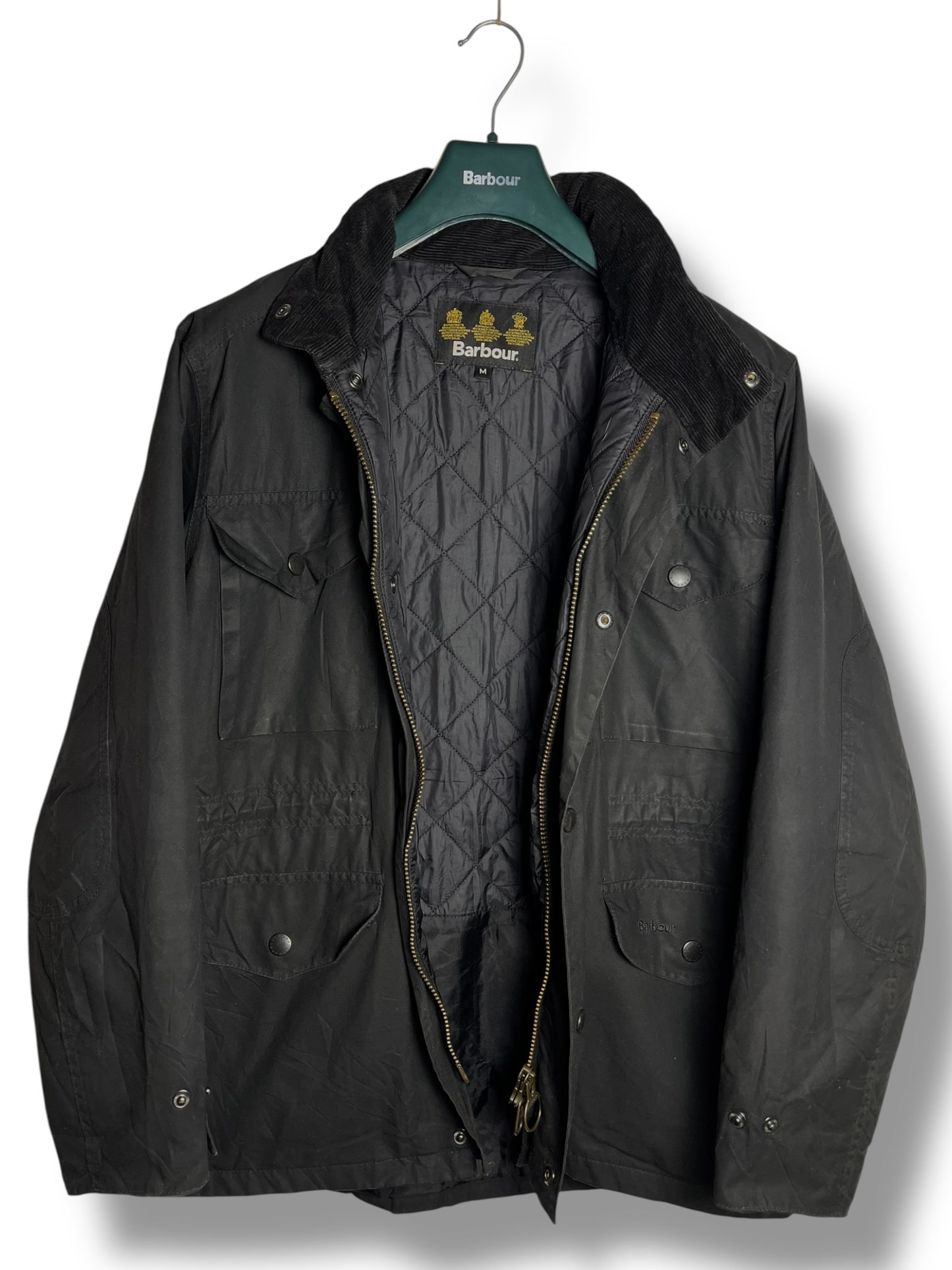 Barbour Sapper Wax Jacket Black Cotton Utility Jacket Medium