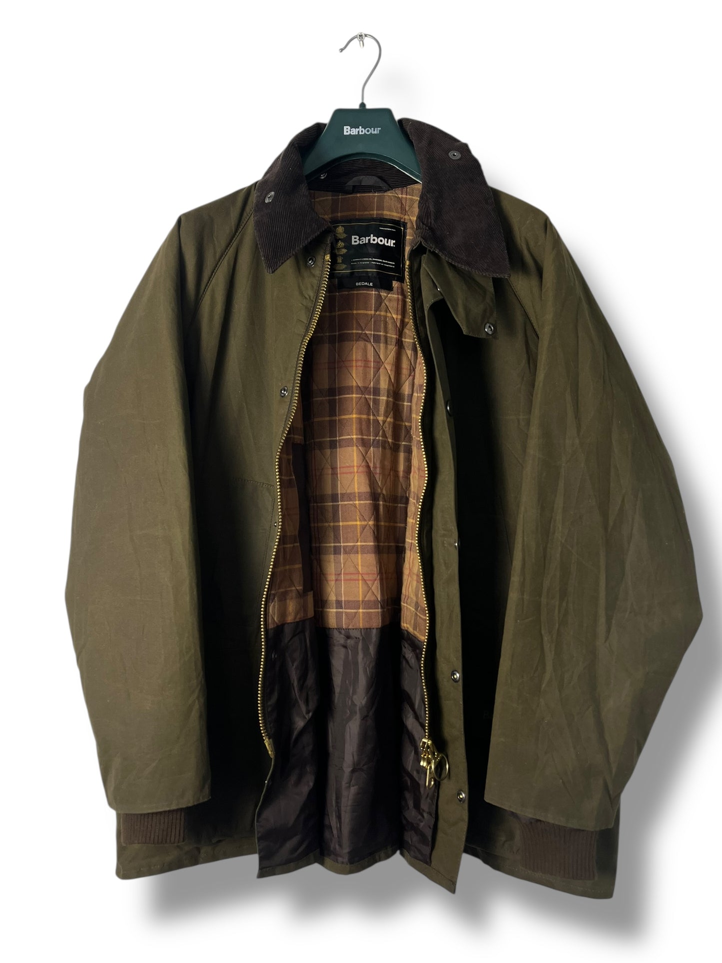 Barbour Winter Bedale Wax Jacket – XXL – Olive – Made in England