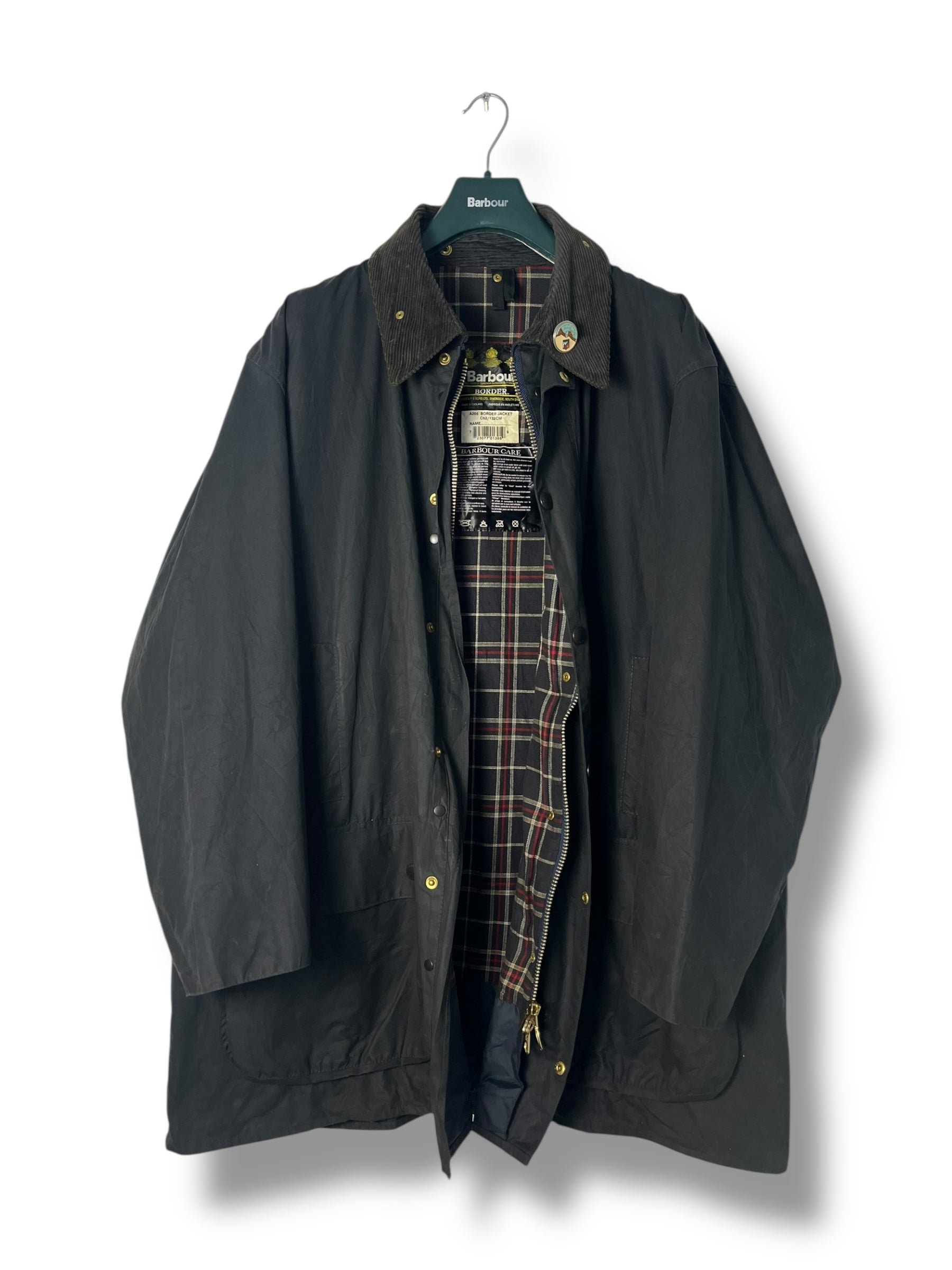 Barbour Border Wax Jacket Blue Navy C52/ XL 1997 – Draps Barcelona