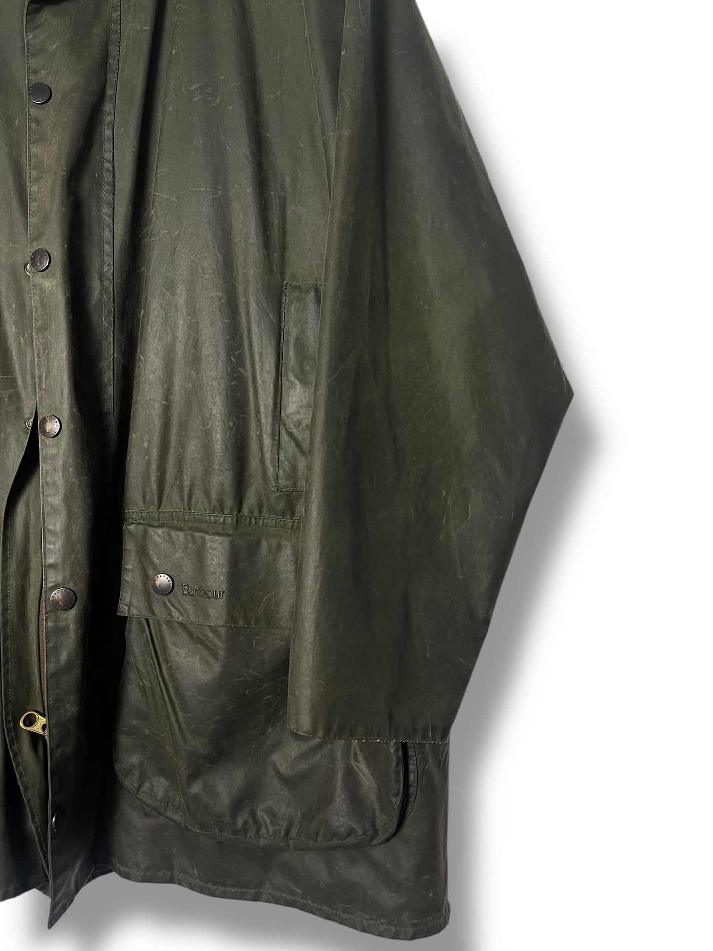 Barbour Border Wax Jacket C52 – Sage Green – 2000s