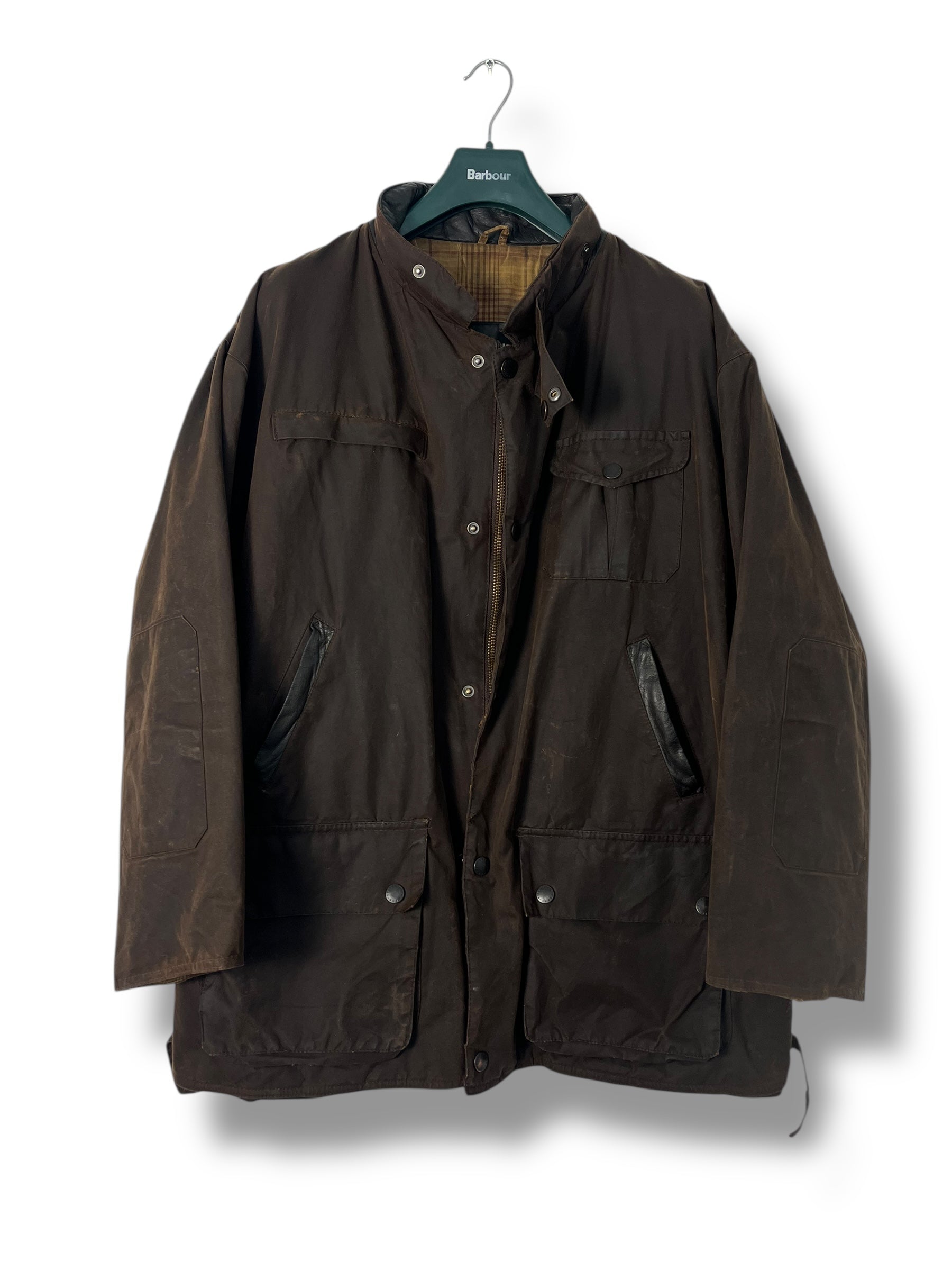 Barbour Bushman Wax Jacket – Dark Brown XXL 2000's – Draps Barcelona