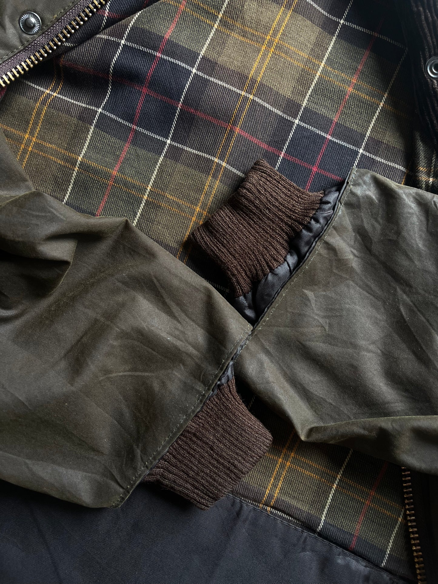 Barbour Bedale Classic C44 Olive Waxed Jacket – 2000 Vintage