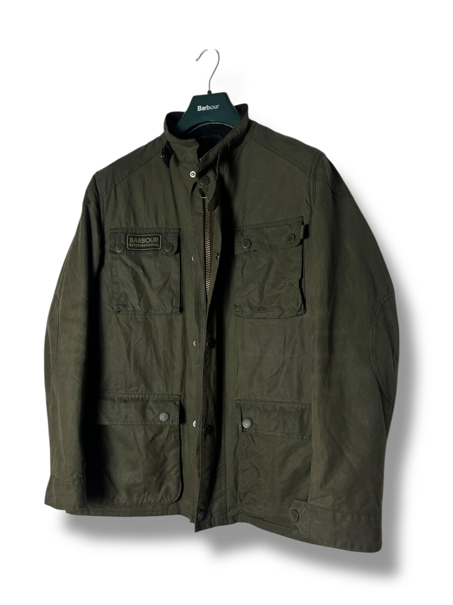 Barbour International Blackwell Wax Jacket – Sage Green – Size L - Selected by Draps