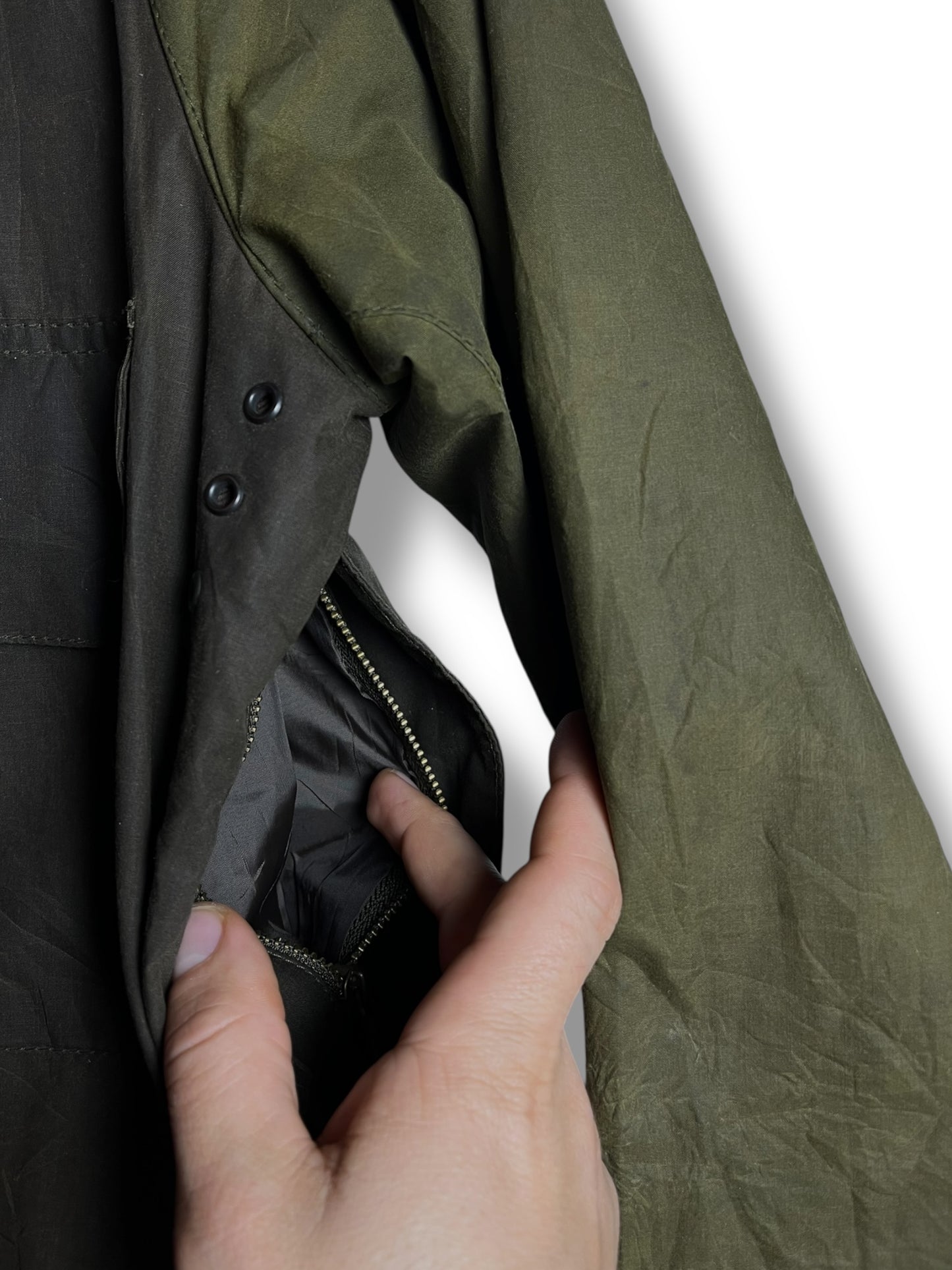 Barbour Customised Bedale – Dept (B) Lightweight Wax Jacket Green M