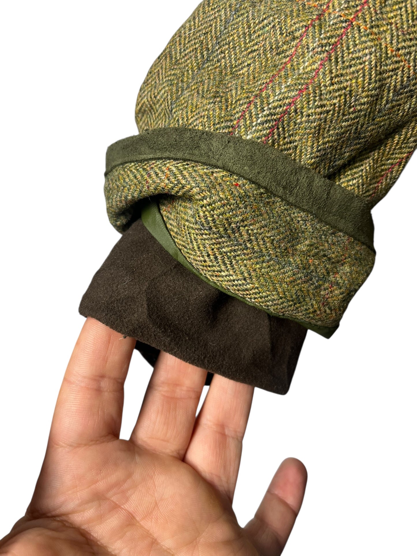 Barbour Tweed Hunting Jacket Green Wool XL Vintage Field Jacket