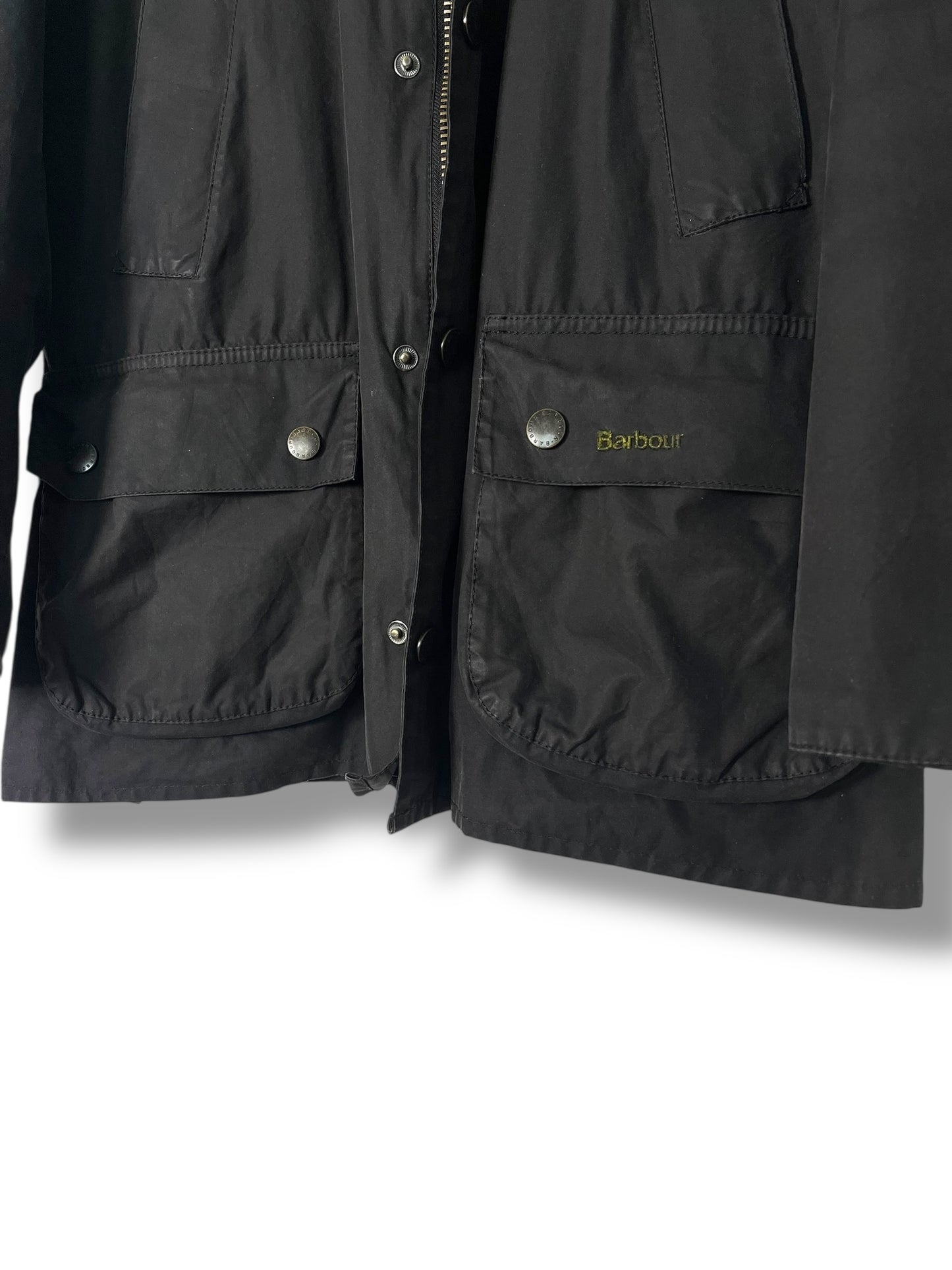 Barbour Ashby MWX0873BK91 – Vintage Black Wax Jacket (Size M)