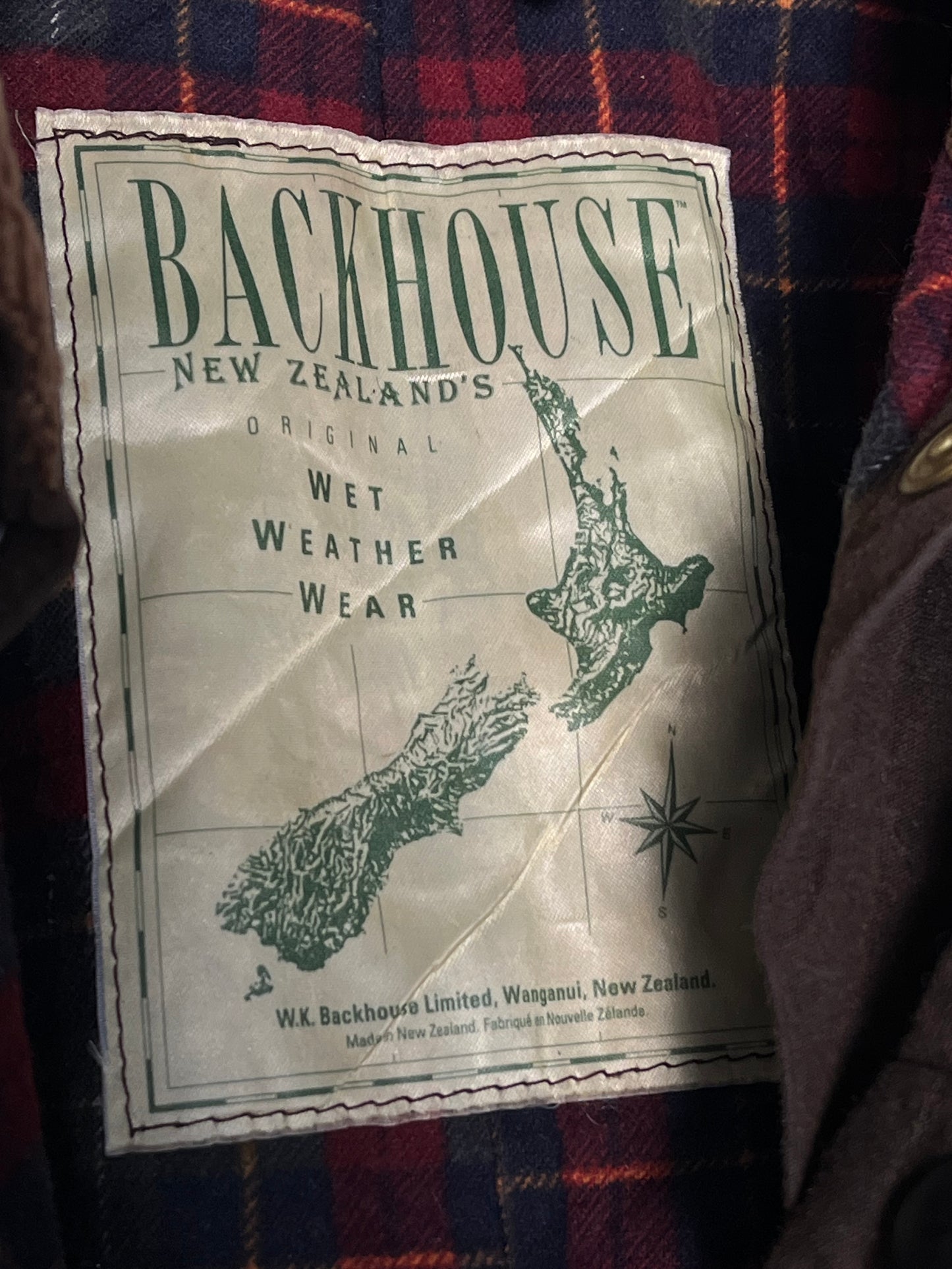 Backhouse Riding Coat – “Driza-Bone Style” – Dark Brown – Large (1990s)